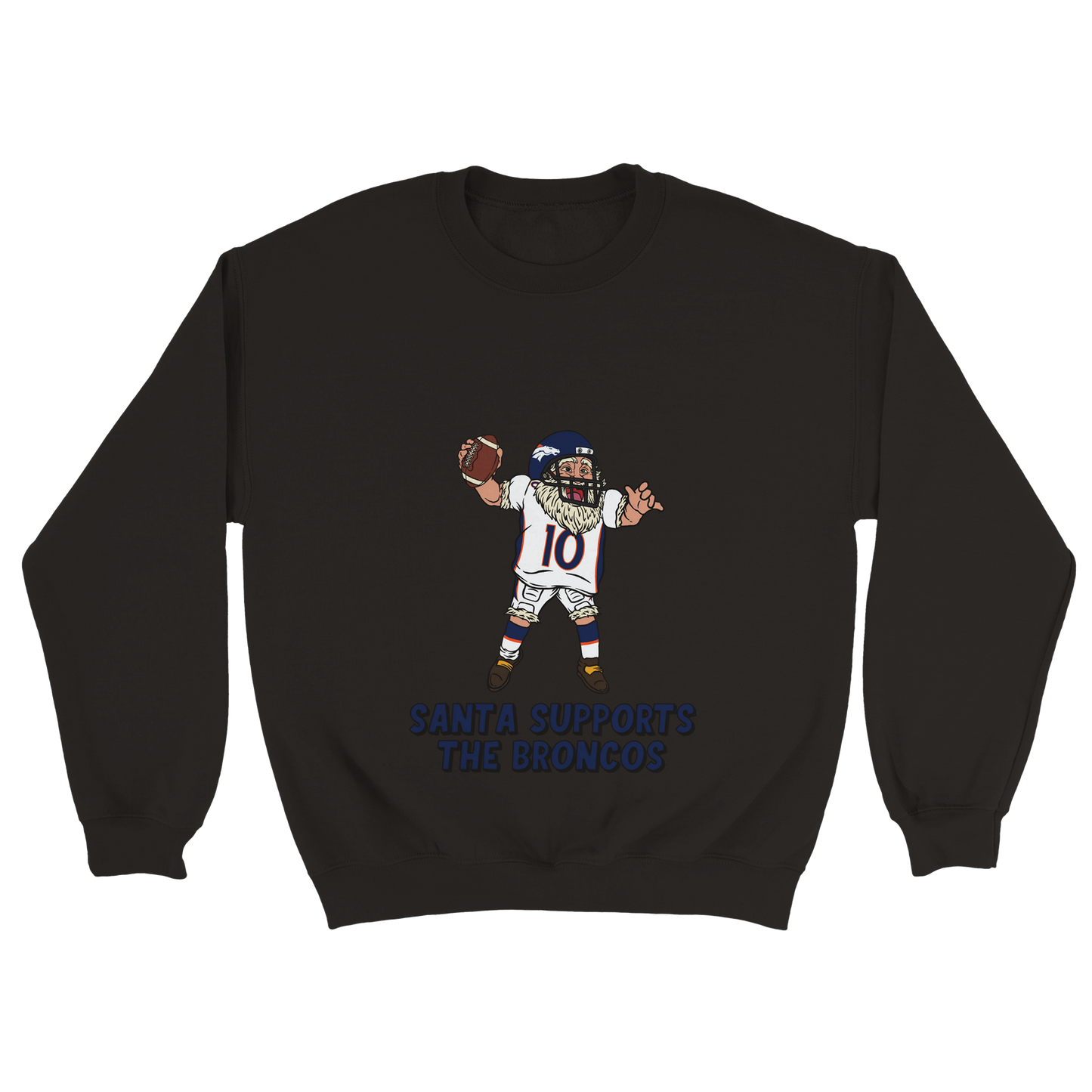 Denver Broncos Unisex Crewneck Santa Sweatshirt