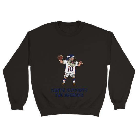 Denver Broncos Unisex Crewneck Santa Sweatshirt