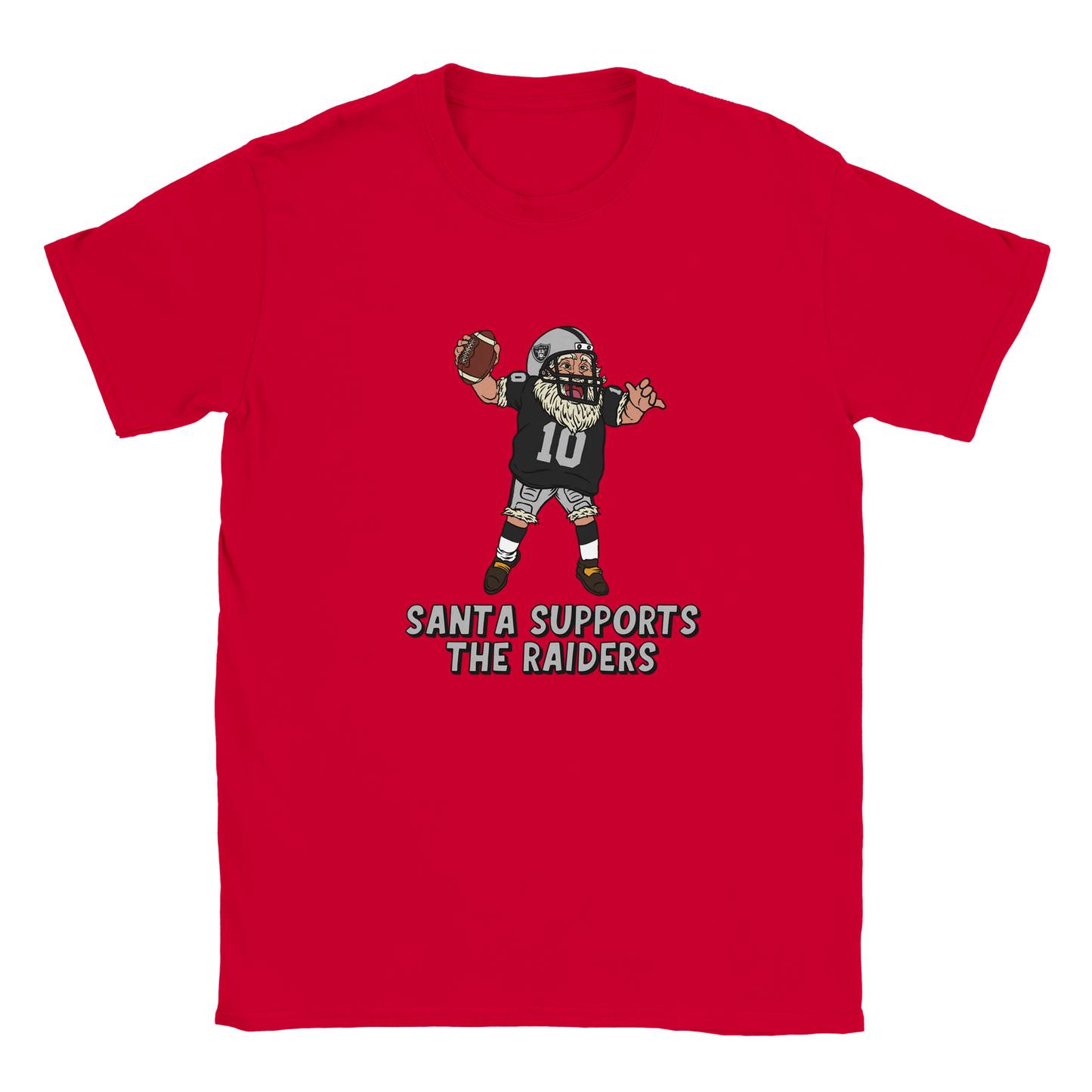 Las Vegas Raiders Kids Crewneck Santa T-shirt