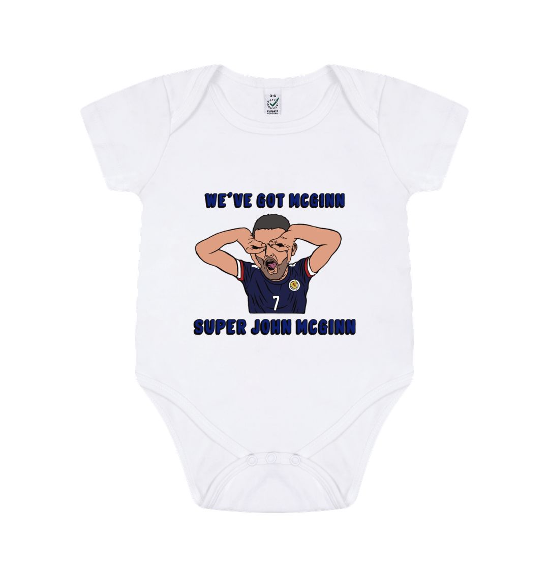 White Scotland Euro 2024 Super John McGinn Babygrow