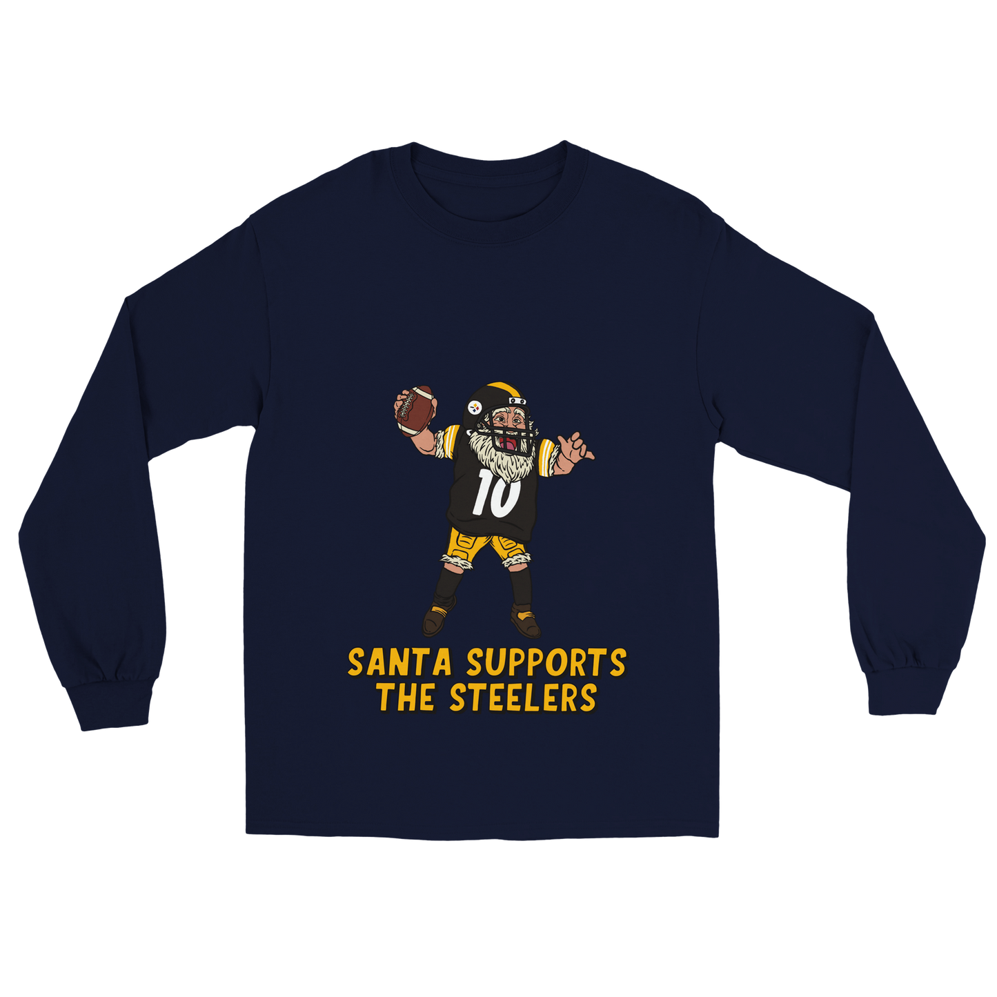 Pittsburgh Steelers Unisex Longsleeve Santa T-shirt