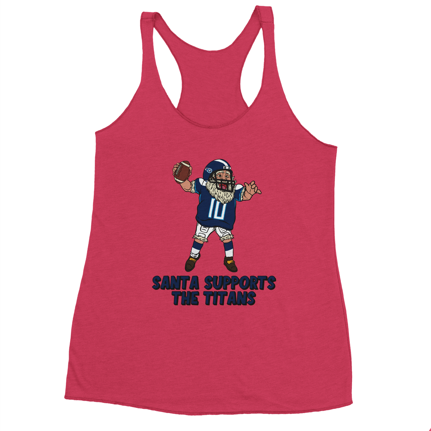 Tennessee Titans Women's Racerback Santa Tank Top