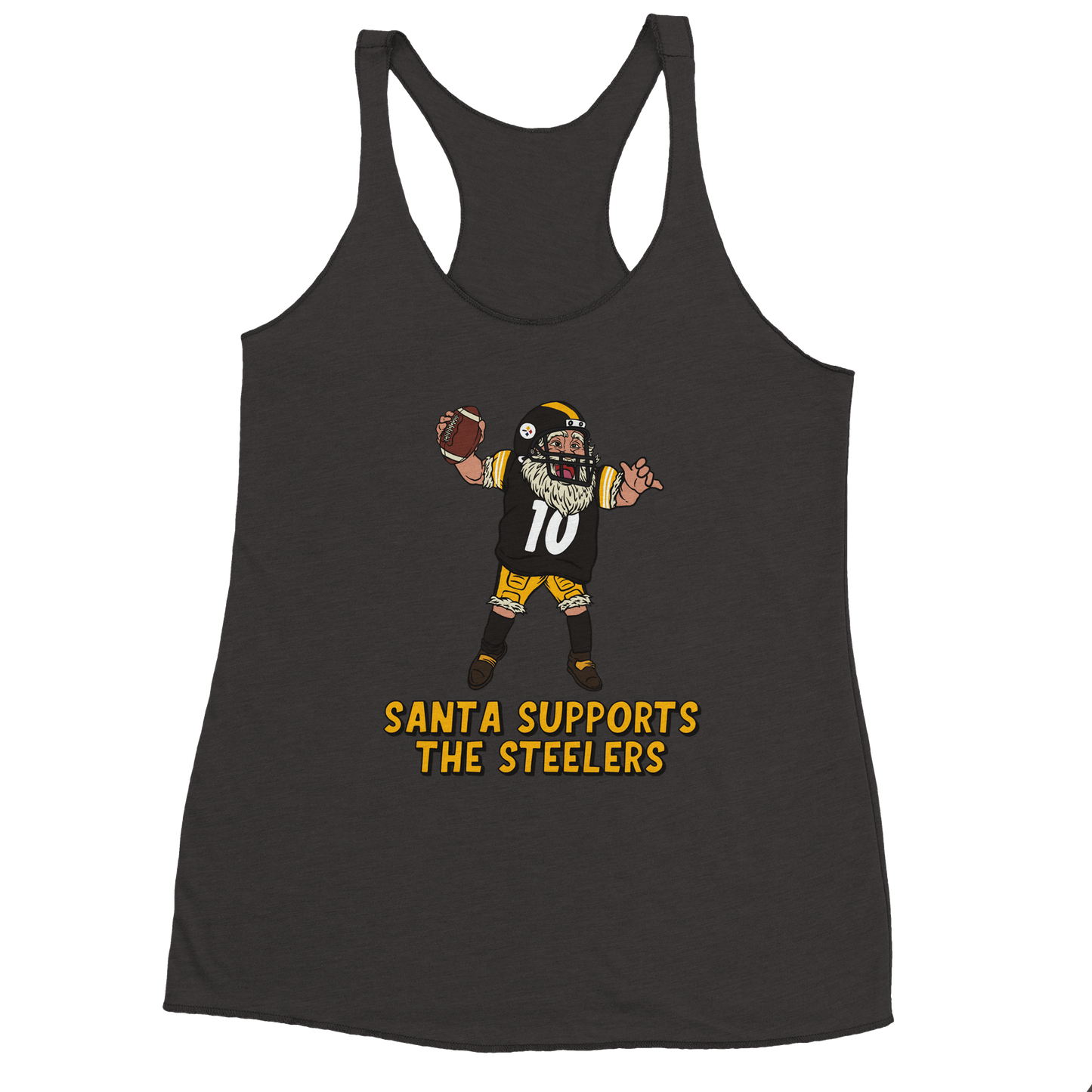 Pittsburgh Steelers Women's Racerback Santa Tank Top