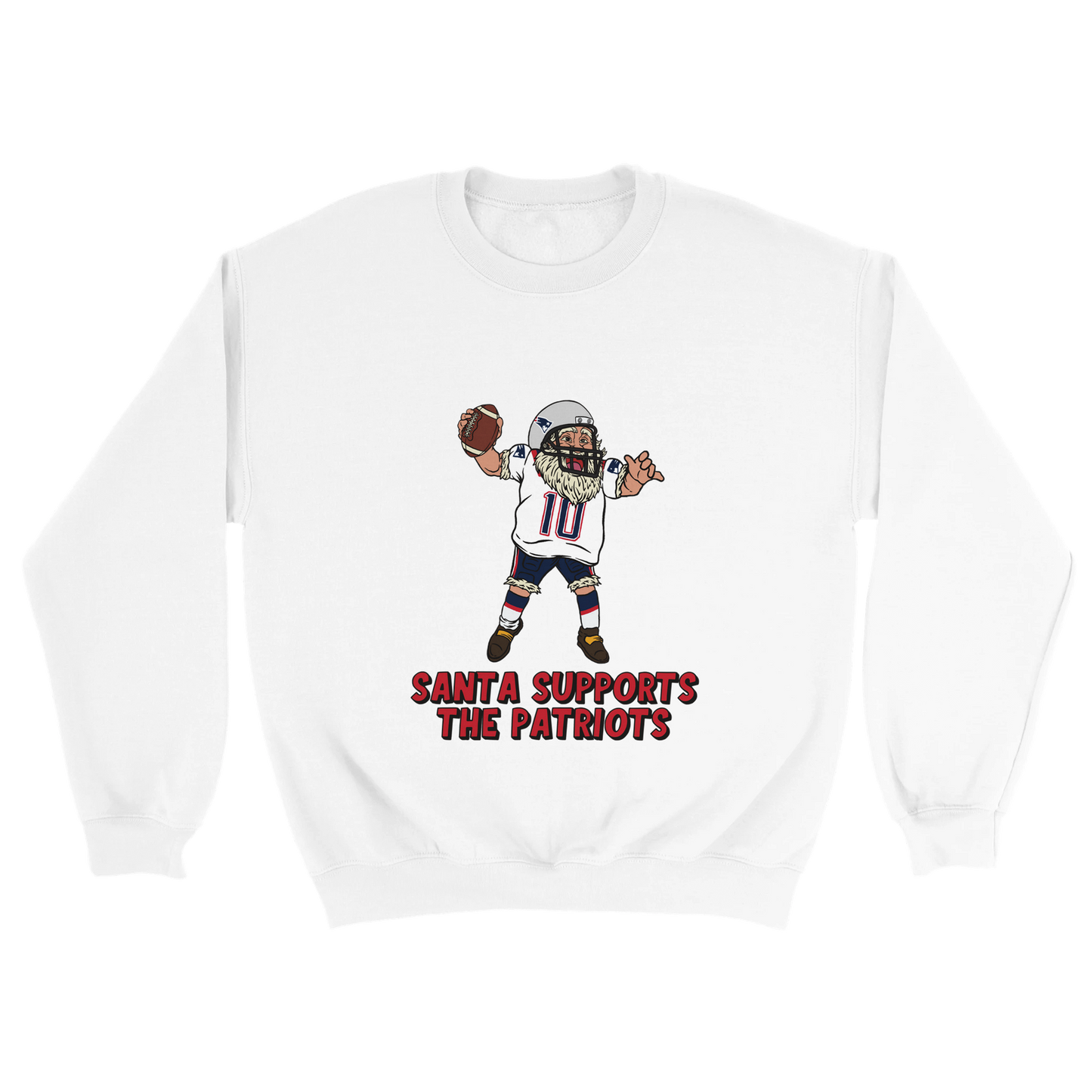 New England Patriots Unisex Crewneck Santa Sweatshirt