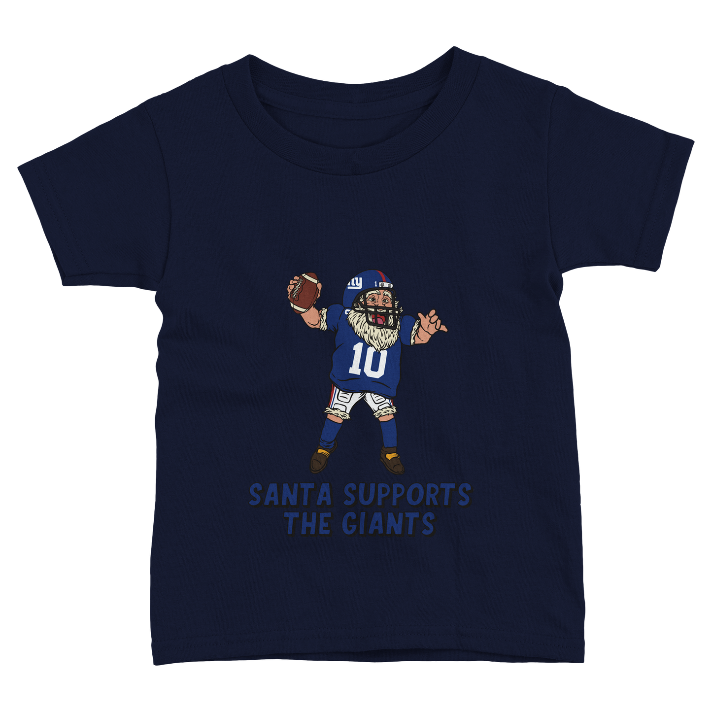 New York Giants Toddler Fine Jersey Santa T-Shirt