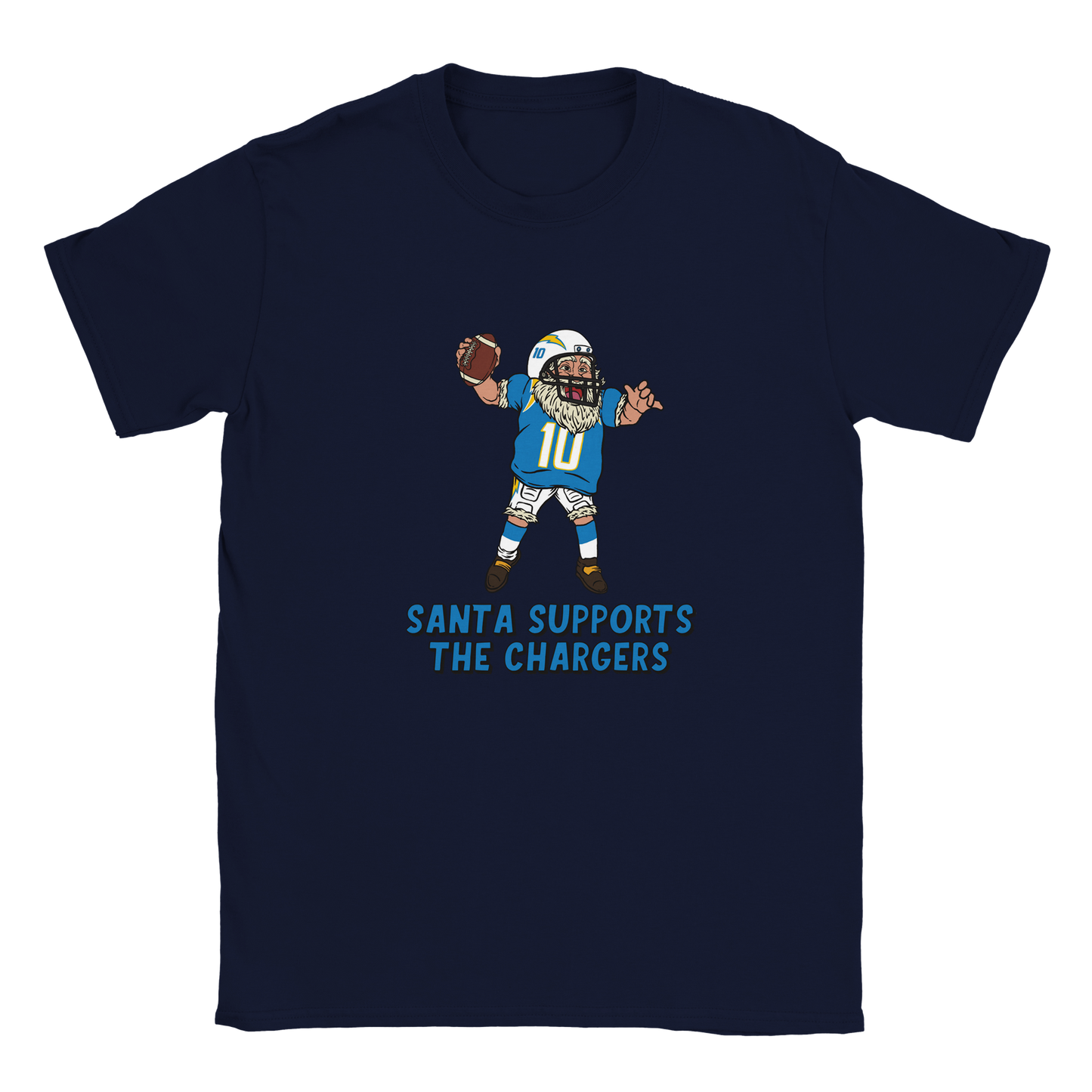 Los Angeles Chargers Kids Crewneck Santa T-shirt