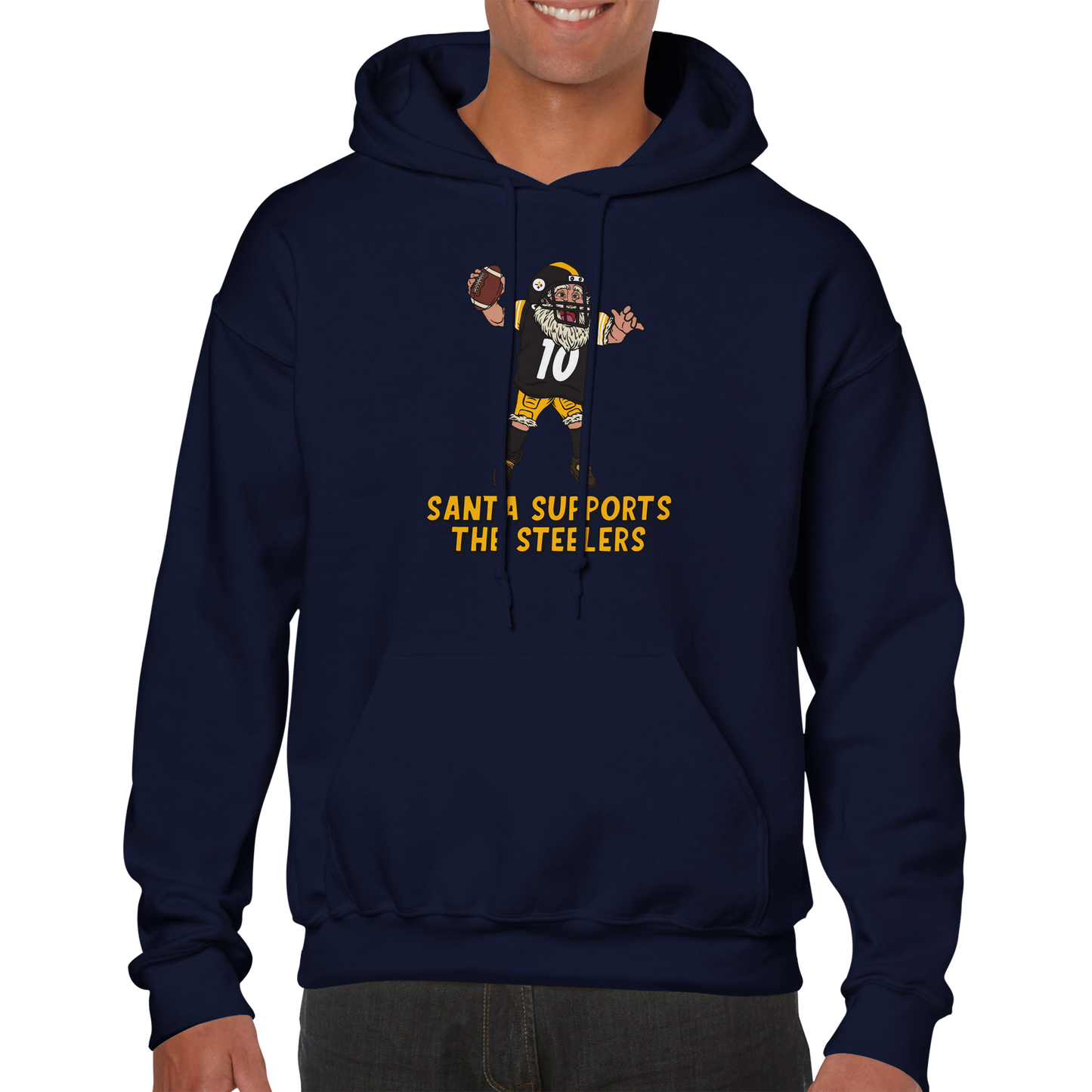 Pittsburgh Steelers Unisex Pullover Santa Hoodie