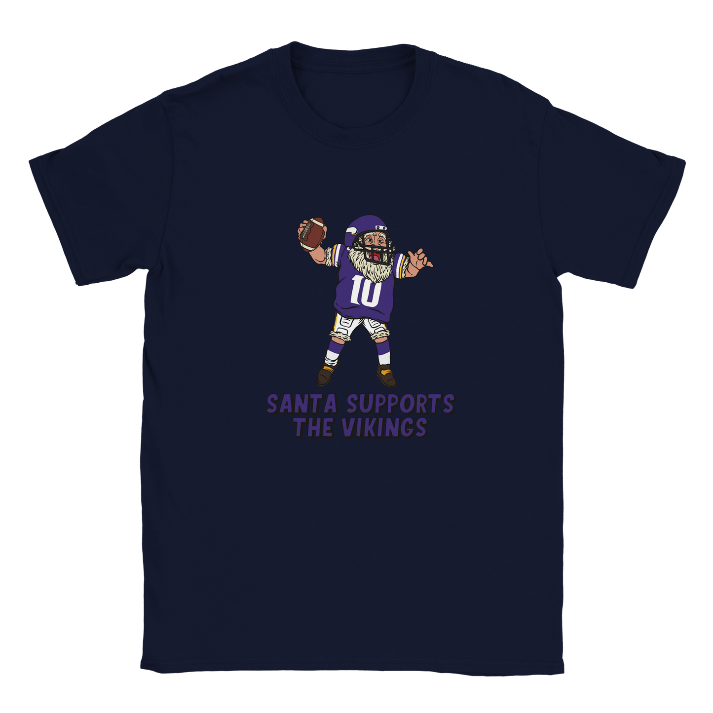 Minnesota Vikings Kids Crewneck Santa T-shirt