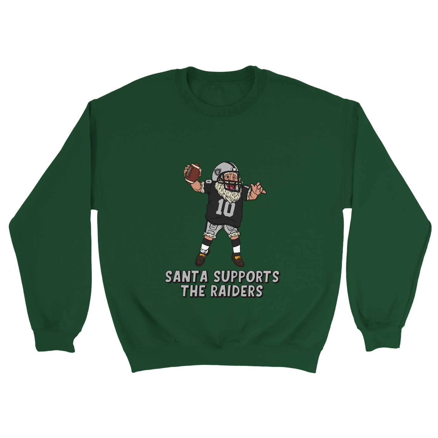 Las Vegas Raiders Unisex Crewneck Santa Sweatshirt