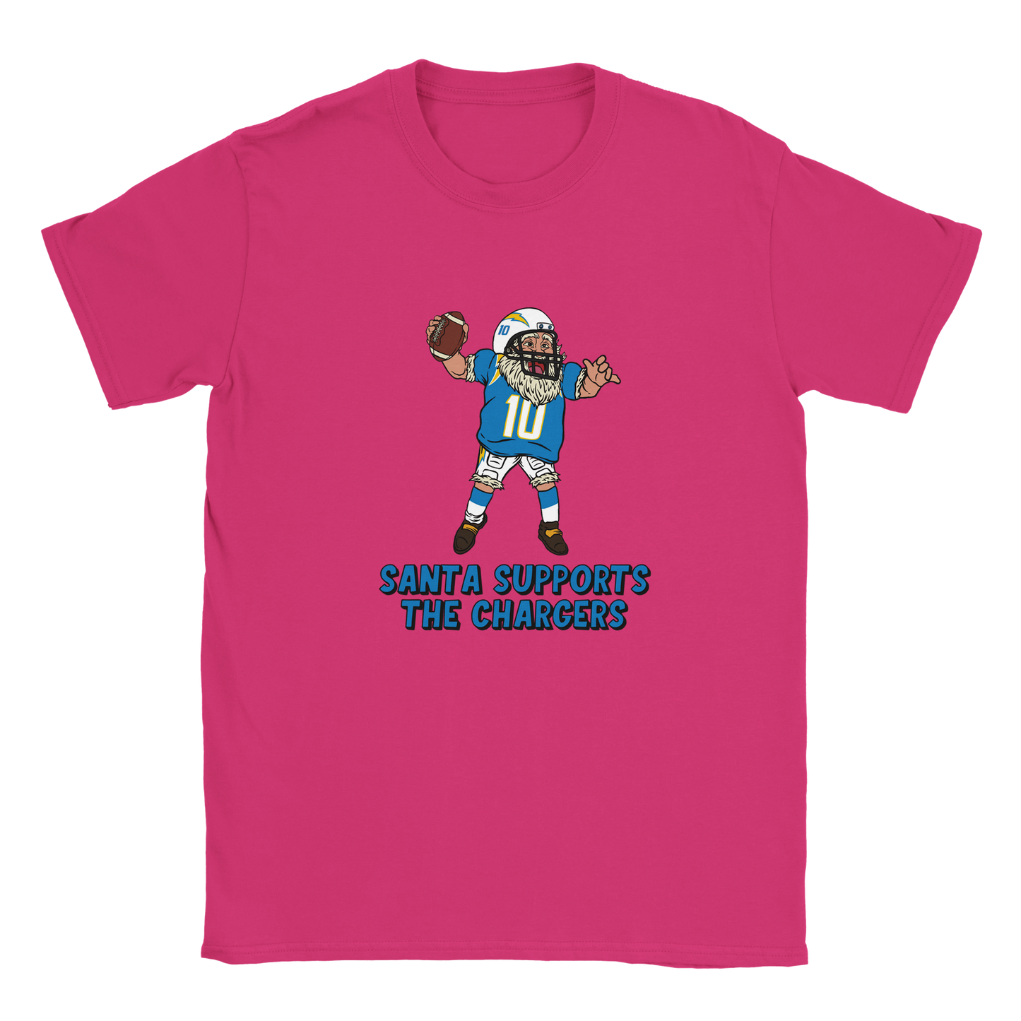 Los Angeles Chargers Kids Crewneck Santa T-shirt