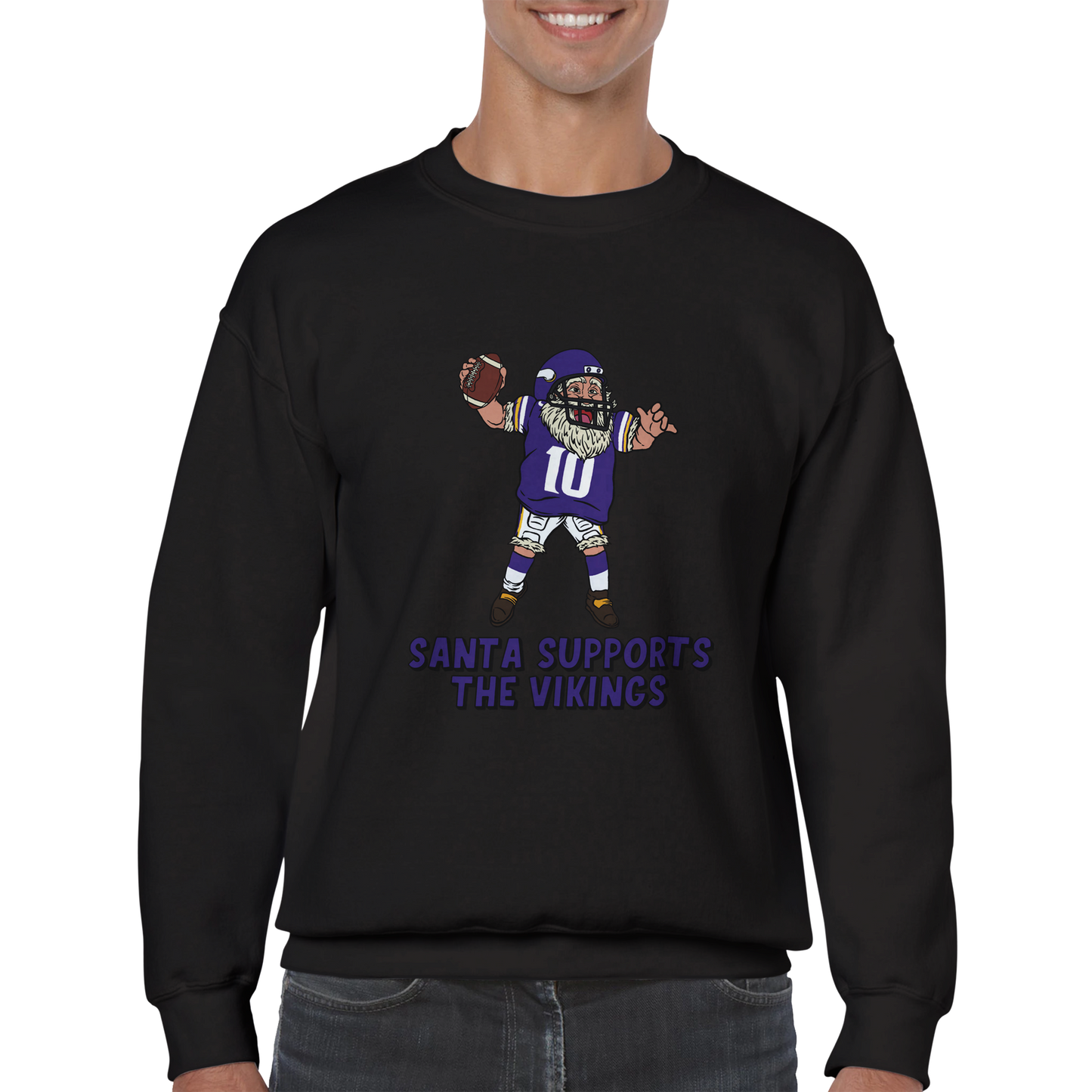 Minnesota Vikings Unisex Crewneck Santa Sweatshirt