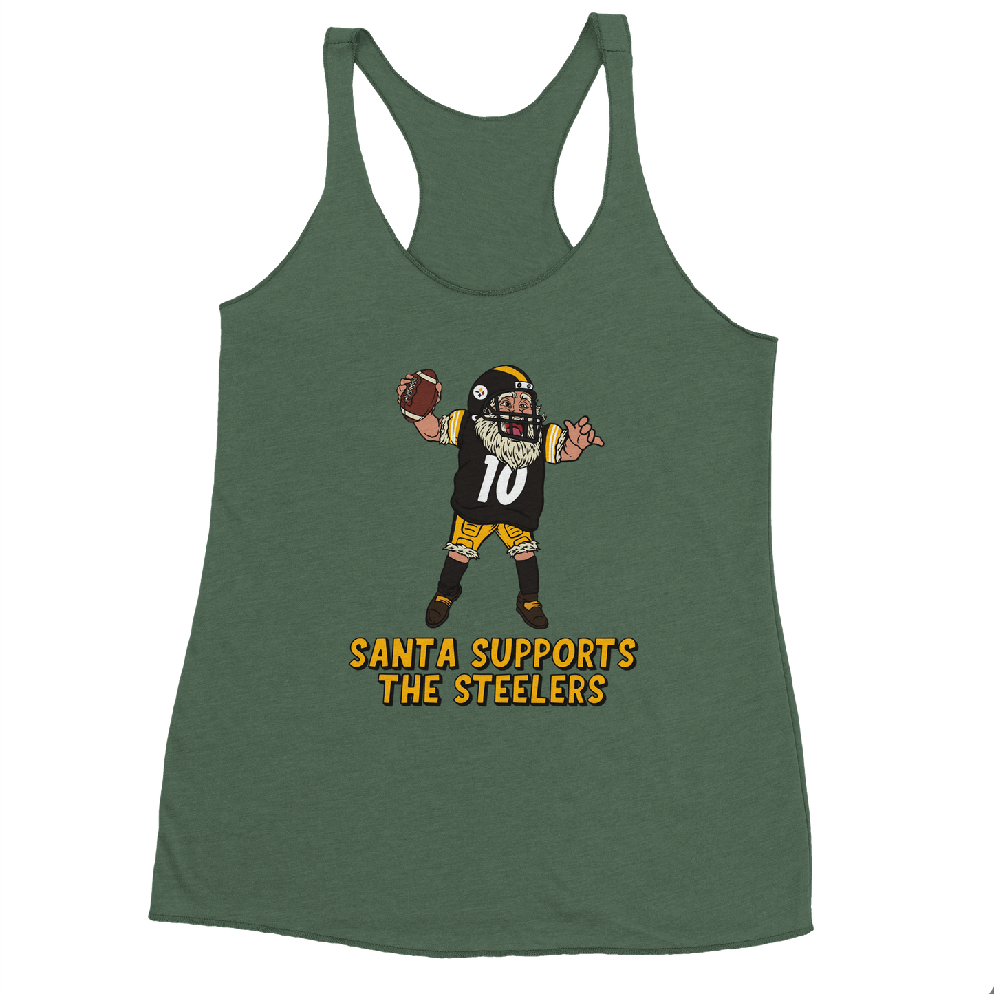 Pittsburgh Steelers Women's Racerback Santa Tank Top