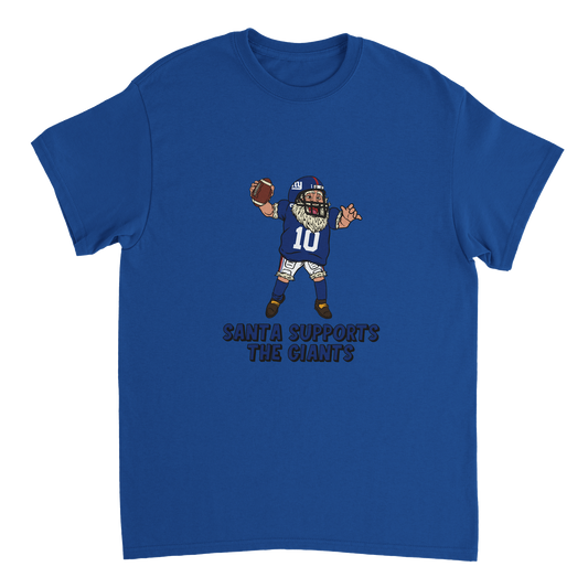 New York Giants Unisex Crewneck Santa T-shirt