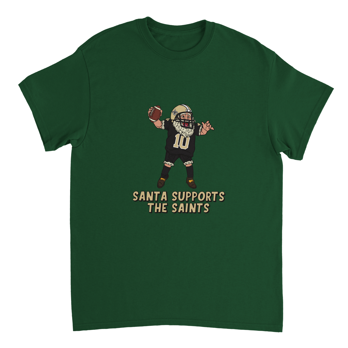 New Orleans Saints Unisex Crewneck Santa T-shirt