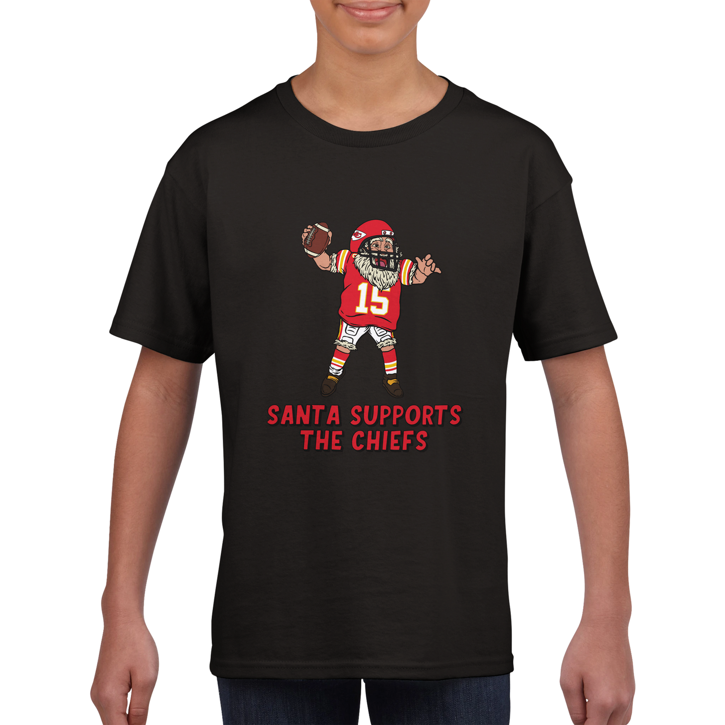 Kansas City Chiefs Kids Crewneck Santa T-shirt