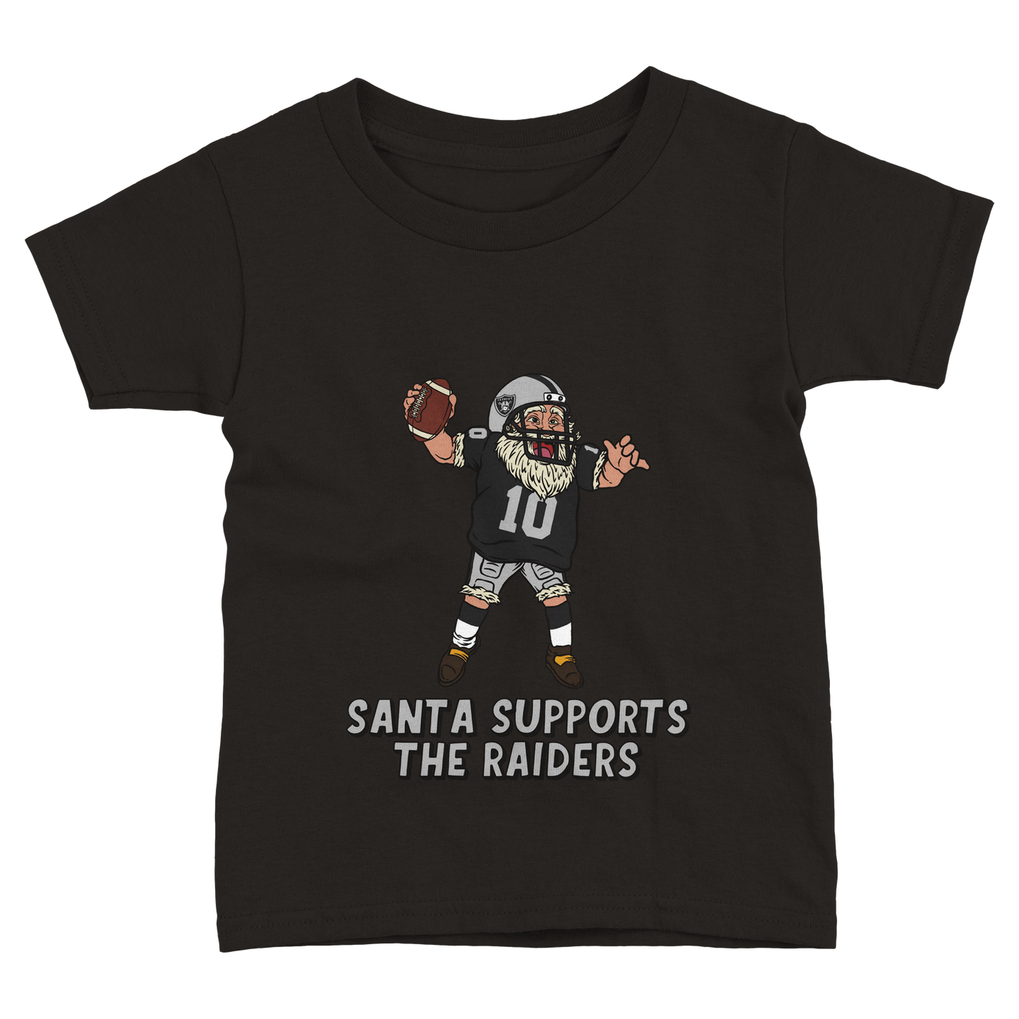 Las Vegas Raiders Toddler Fine Jersey Santa T-Shirt