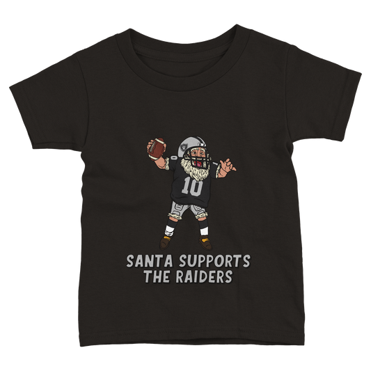 Las Vegas Raiders Toddler Fine Jersey Santa T-Shirt