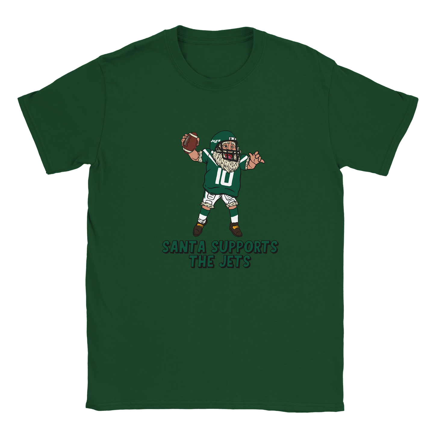 New York Jets Kids Crewneck Santa T-shirt