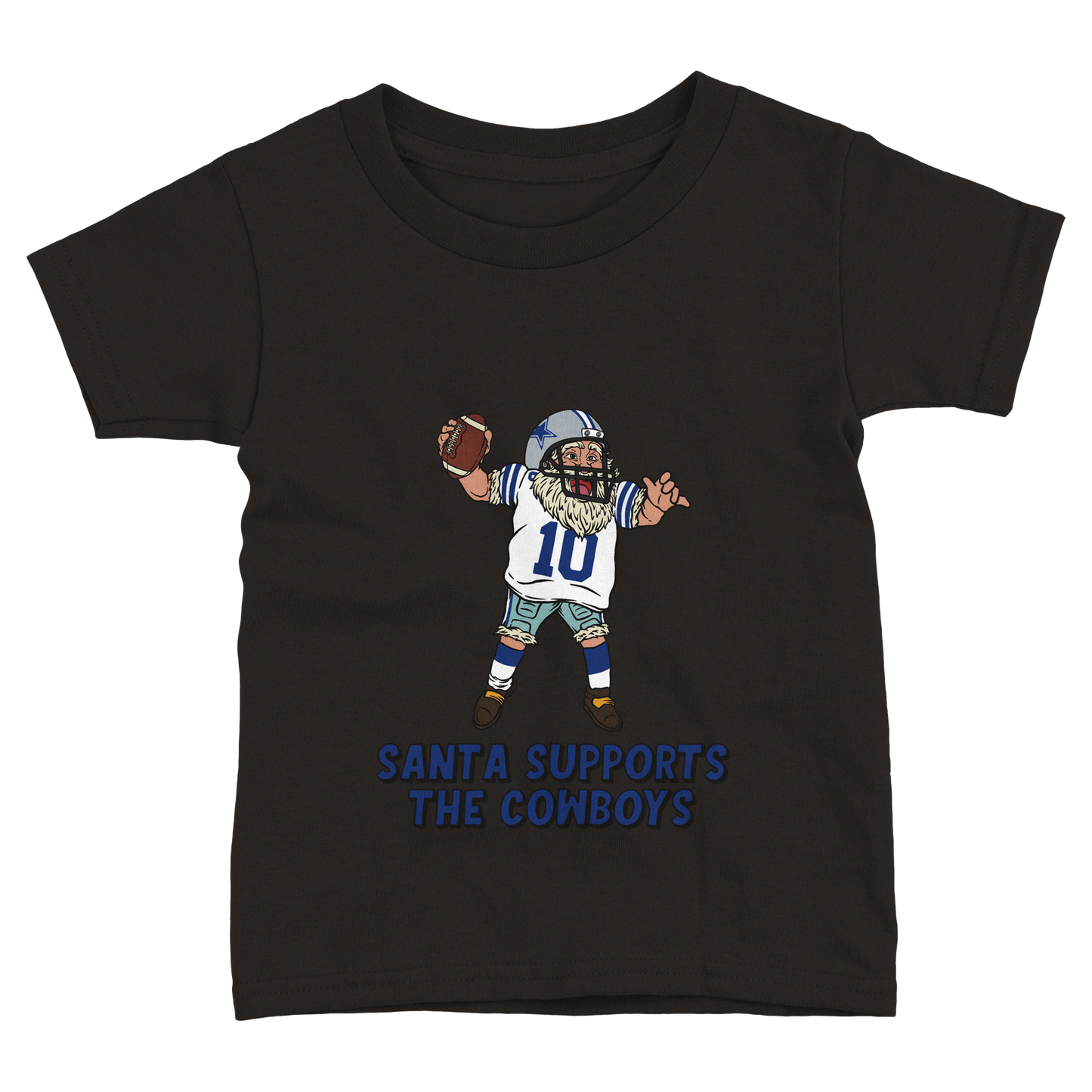 Dallas Cowboys Toddler Fine Jersey Santa T-Shirt