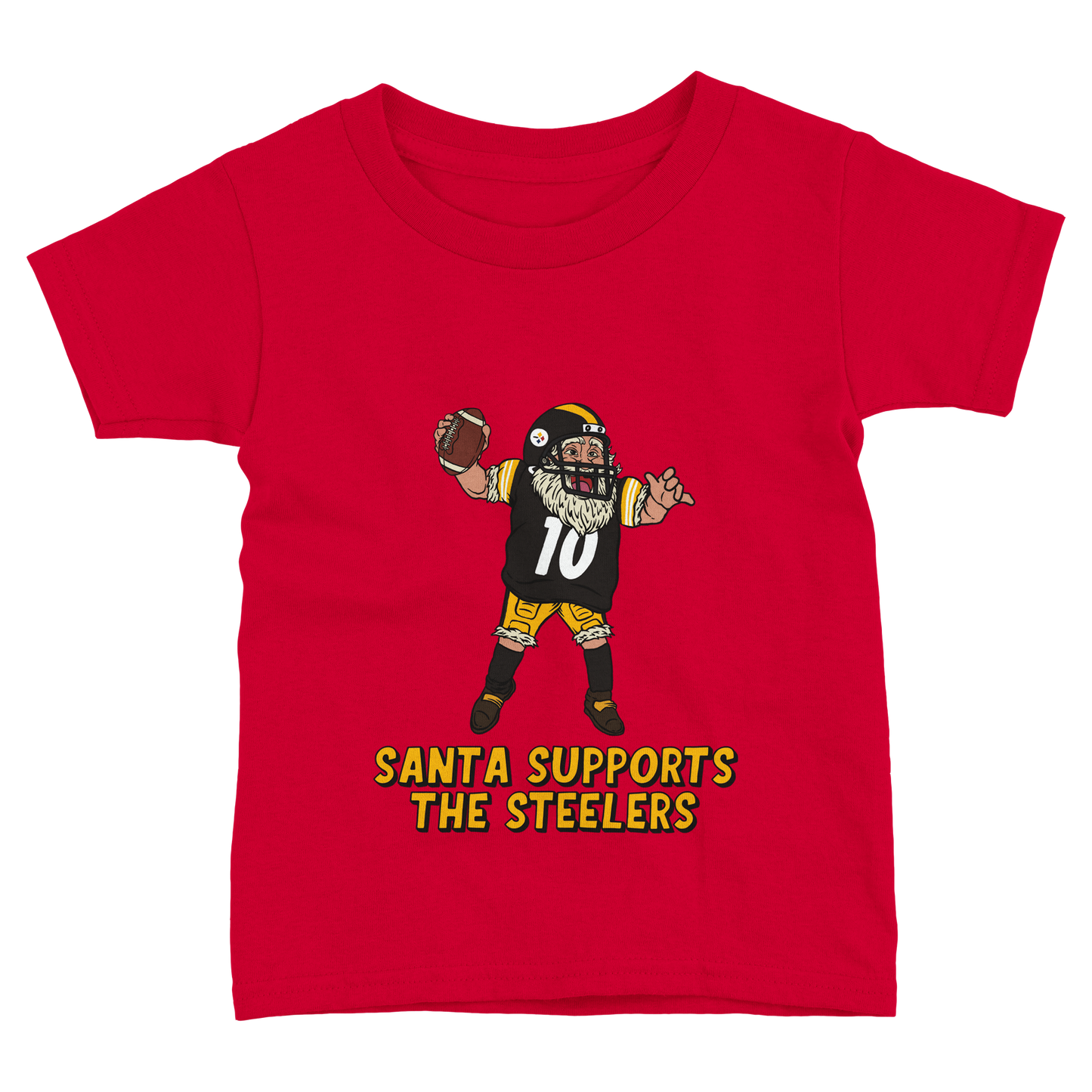 Pittsburgh Steelers Toddler Fine Jersey Santa T-Shirt