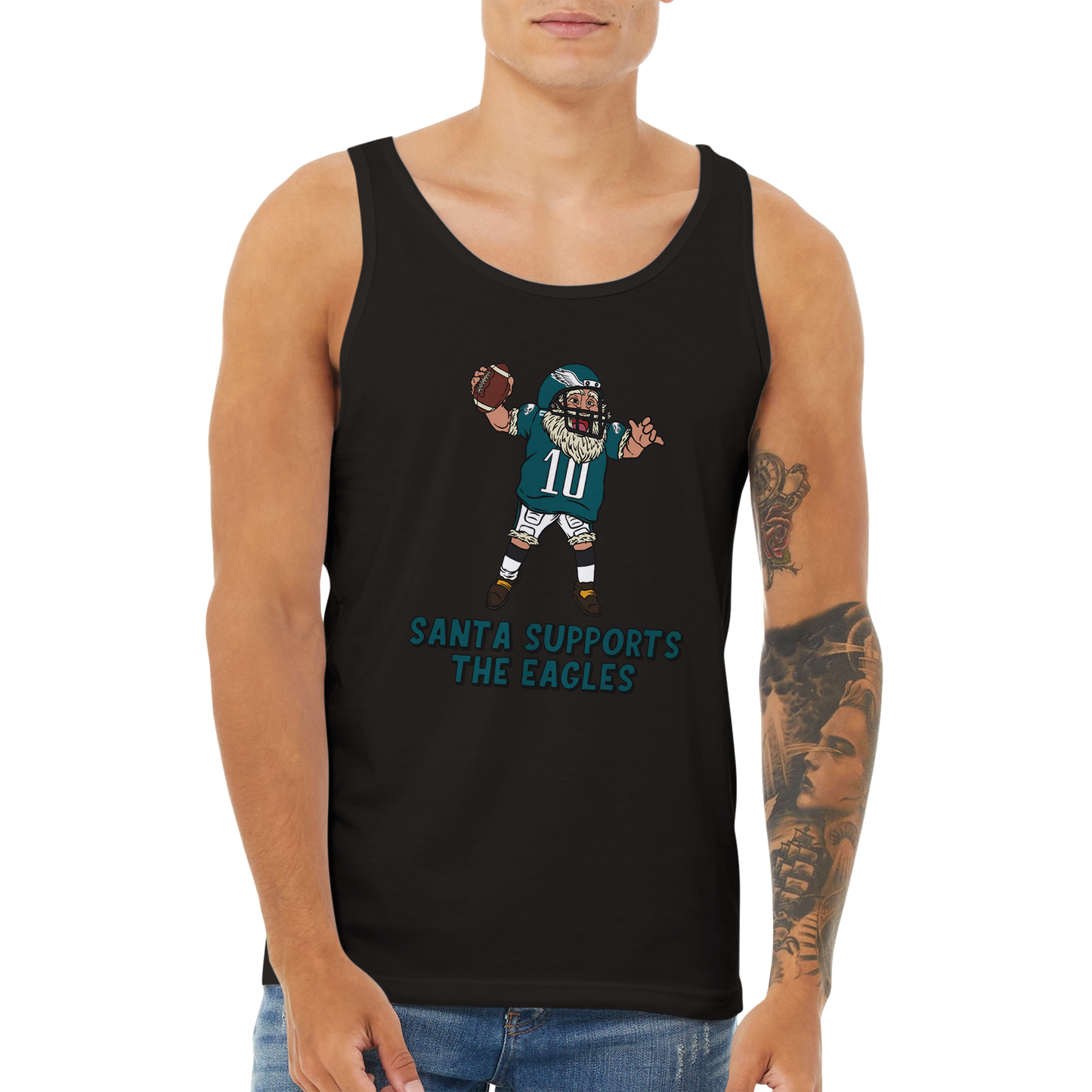 Philadelphia Eagles Unisex Santa Tank Top