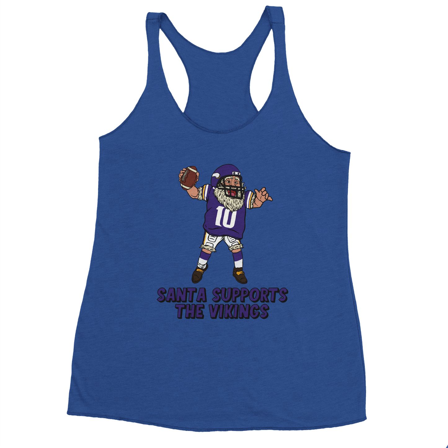 Minnesota Vikings Women's Racerback Santa Tank Top