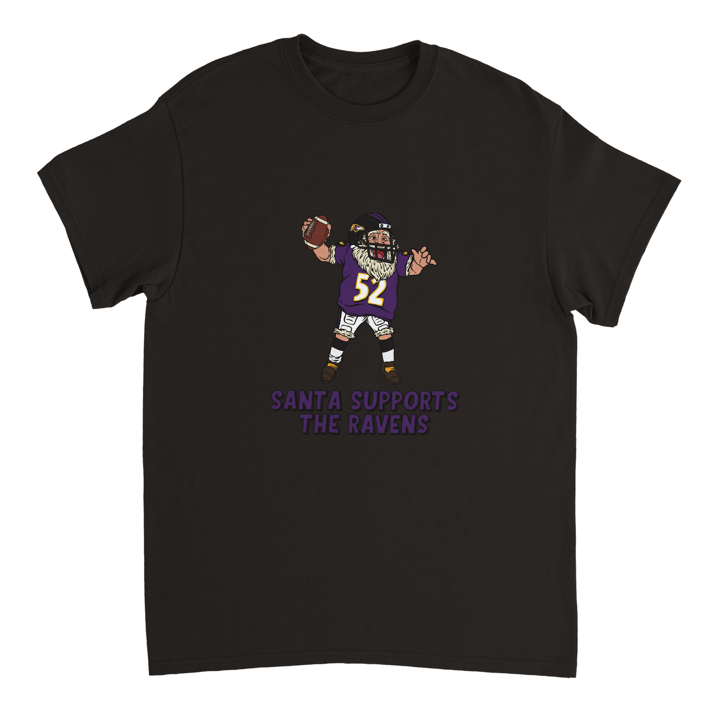 Baltimore Ravens Unisex Crewneck Santa T-shirt