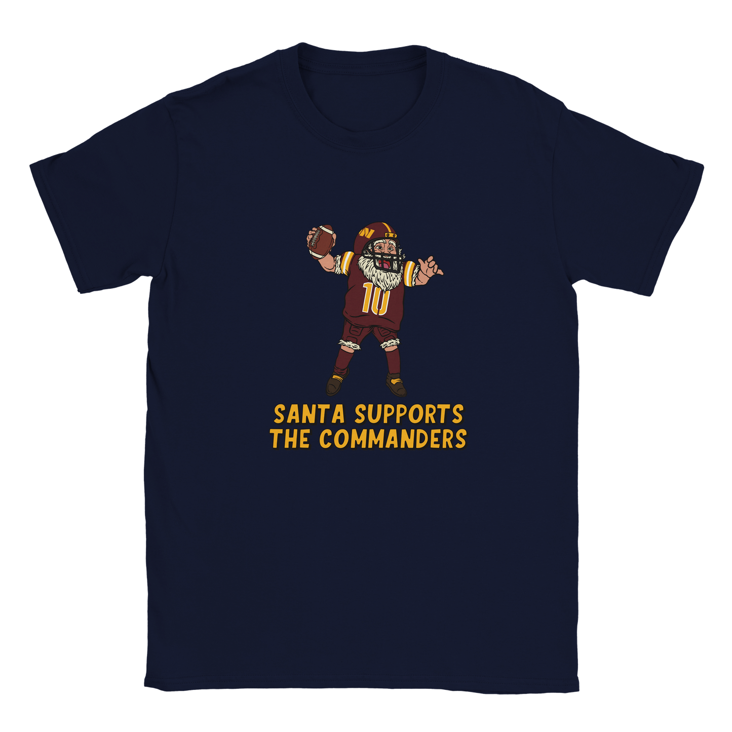 Washington Commanders Kids Crewneck Santa T-shirt