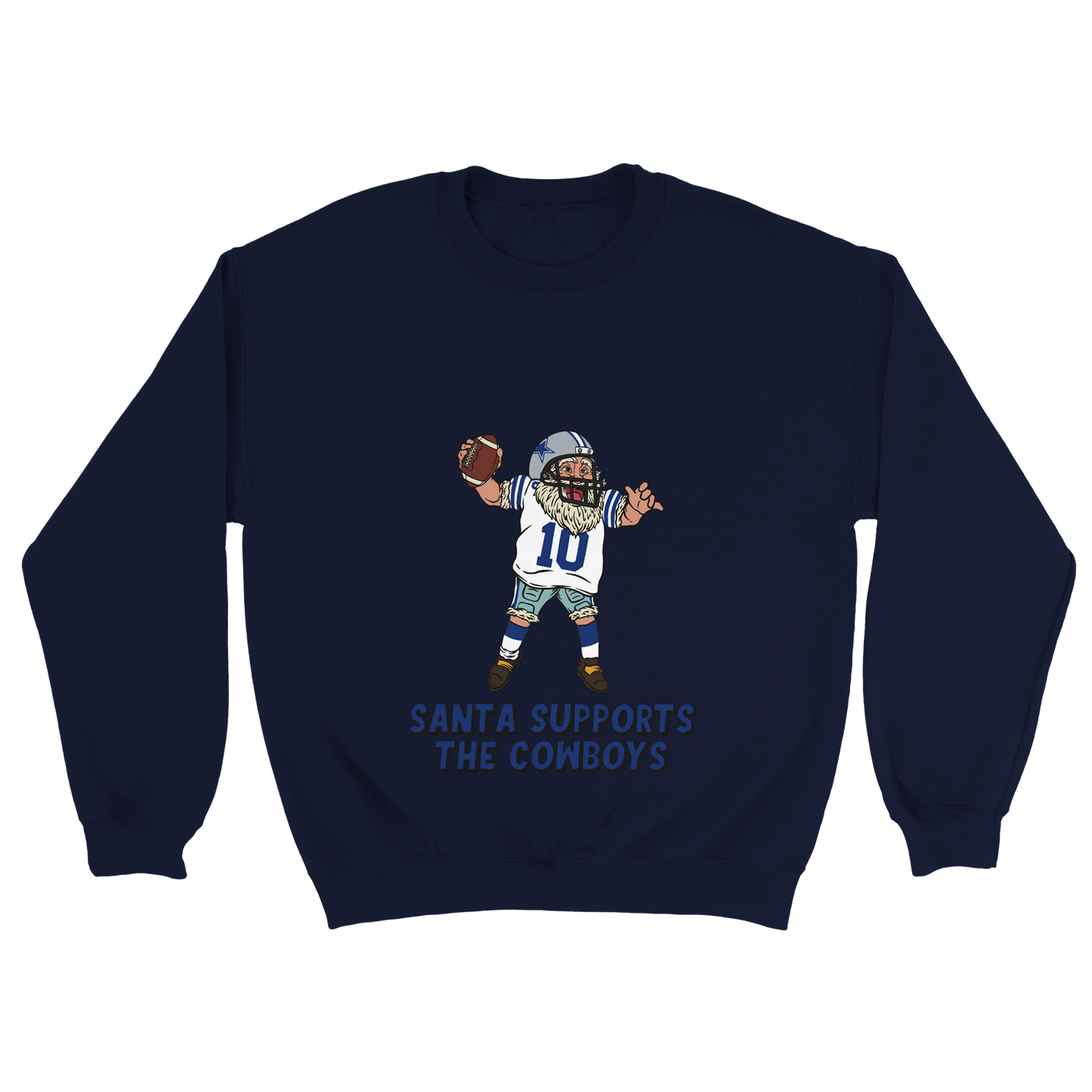 Dallas Cowboys Unisex Crewneck Santa Sweatshirt