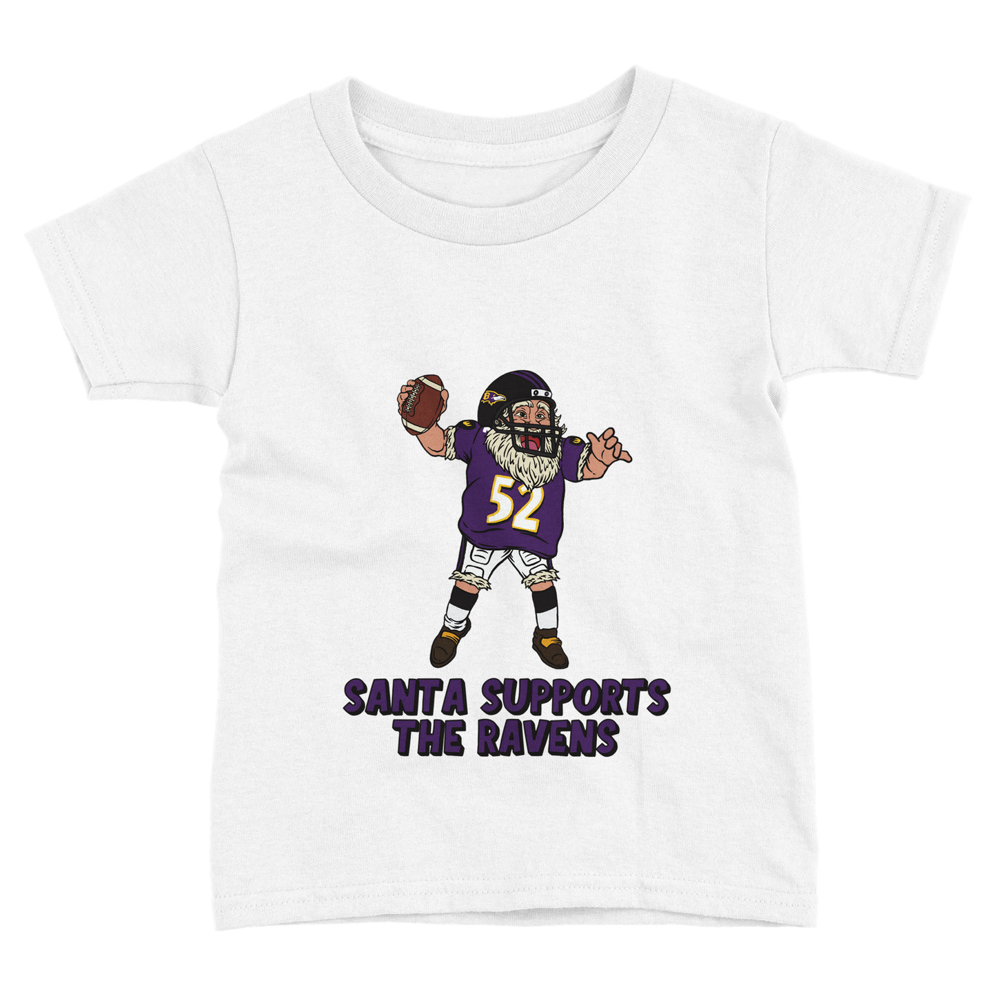 Baltimore Ravens Toddler Fine Jersey Santa T-Shirt