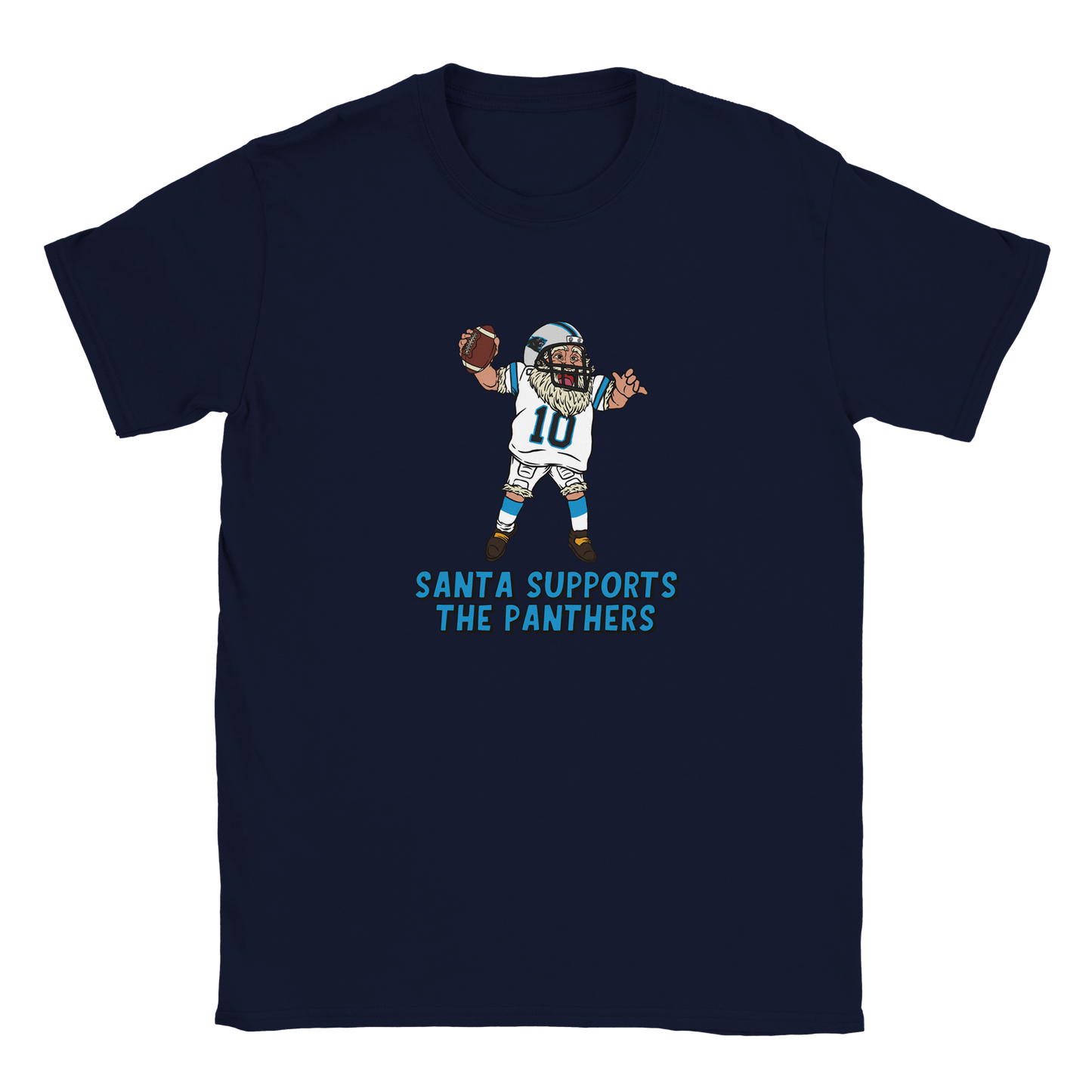 Carolina Panthers Kids Crewneck Santa T-shirt