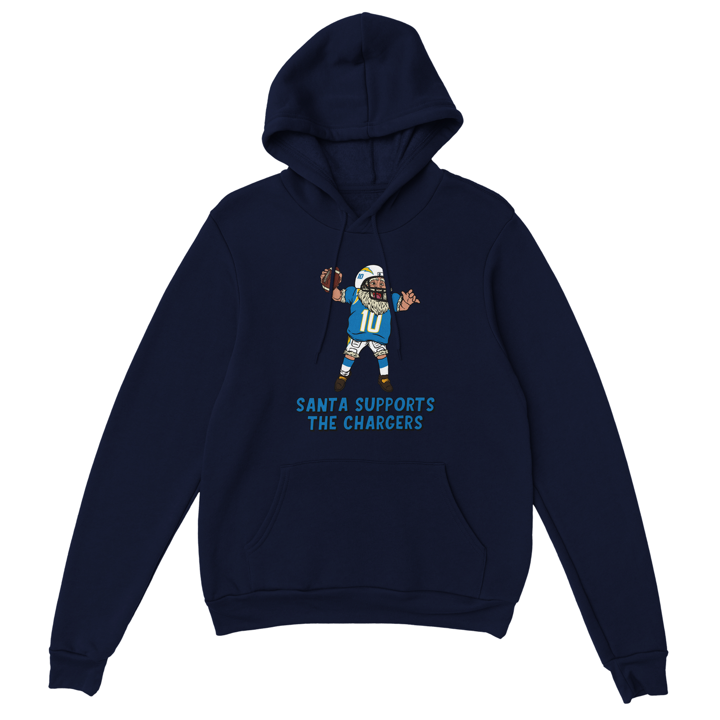 Los Angeles Chargers Unisex Pullover Santa Hoodie