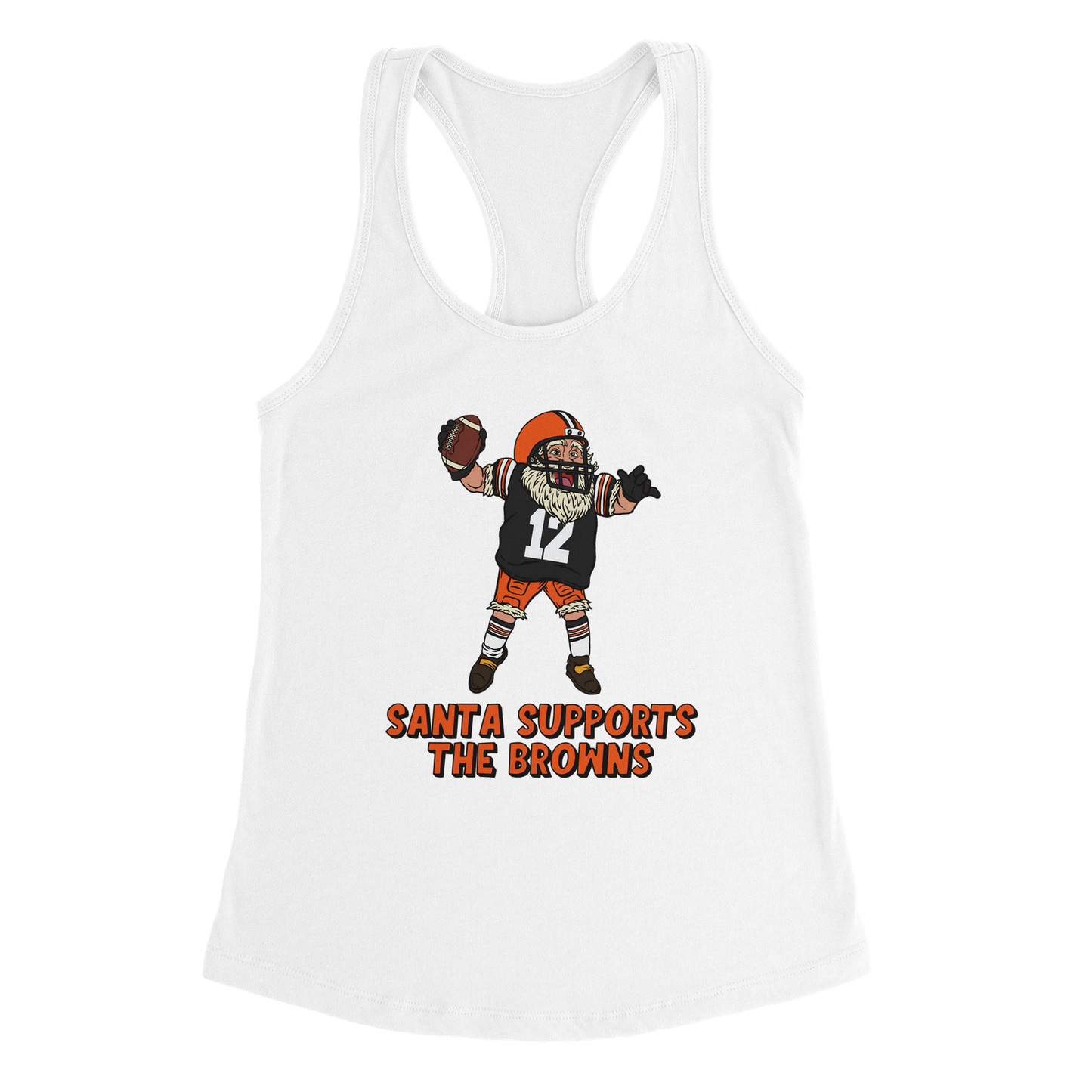 Cleveland Browns Women's Santa Racerback Tank