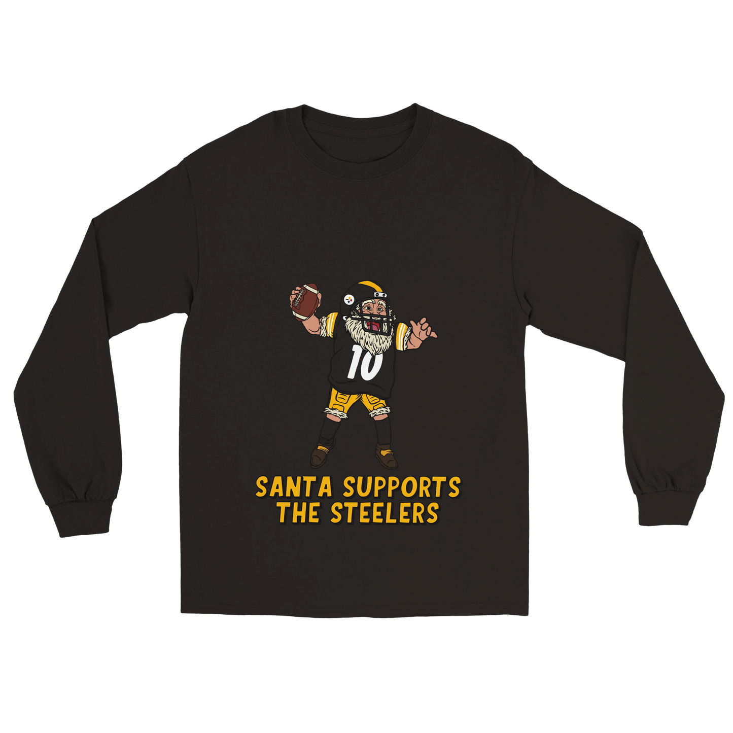 Pittsburgh Steelers Unisex Longsleeve Santa T-shirt