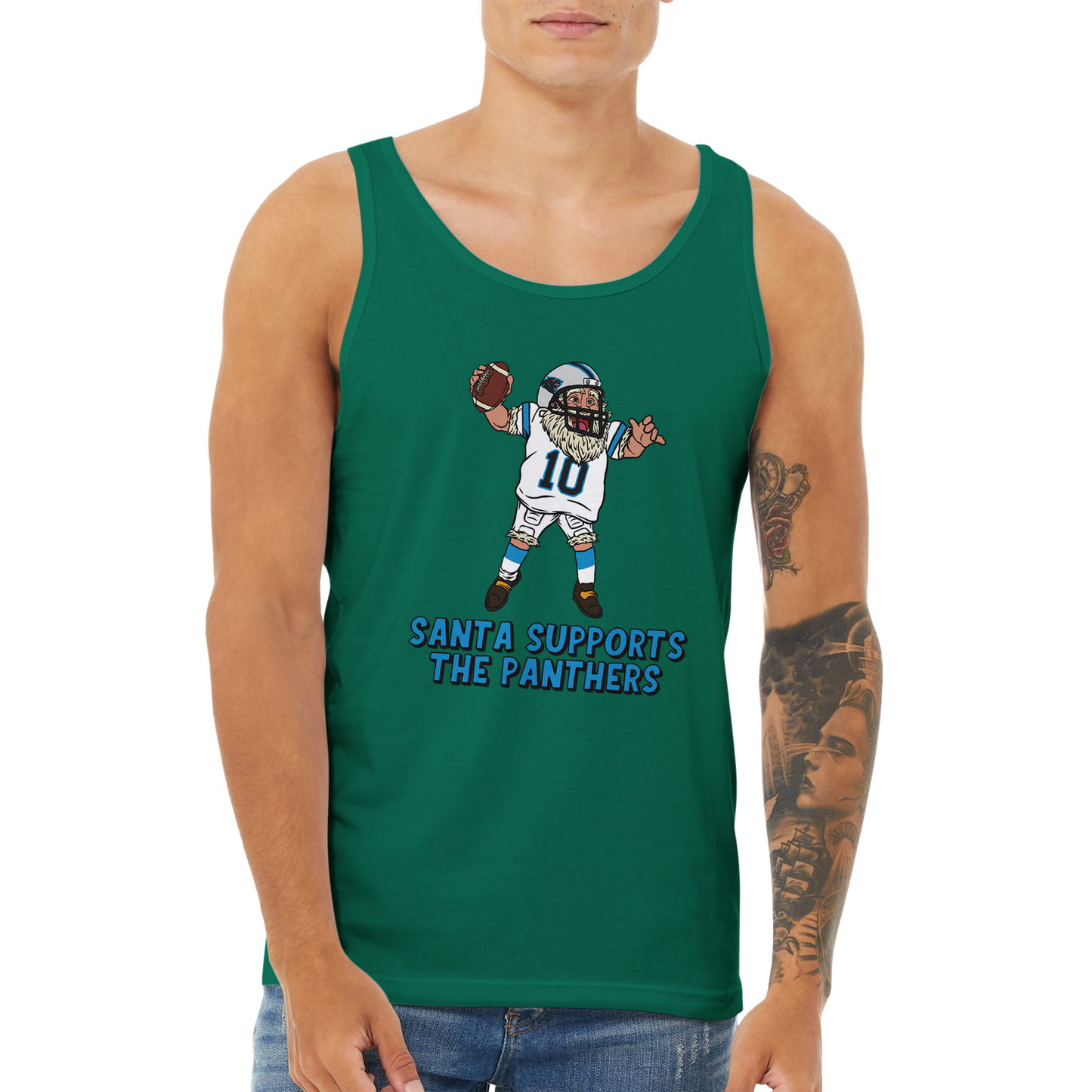 Carolina Panthers Unisex Santa Tank Top