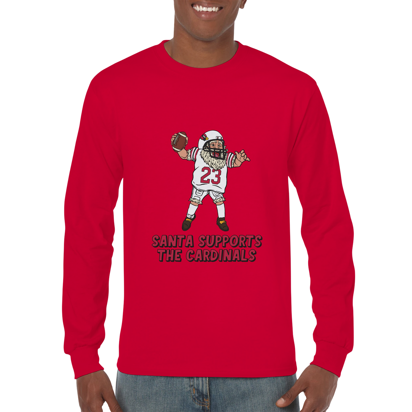 Arizona Cardinals Unisex Longsleeve Santa T-shirt