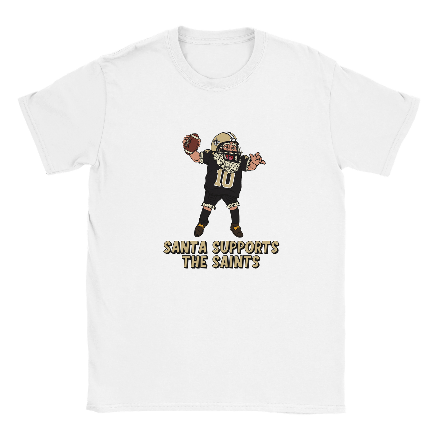 New Orleans Saints Kids Crewneck Santa T-shirt