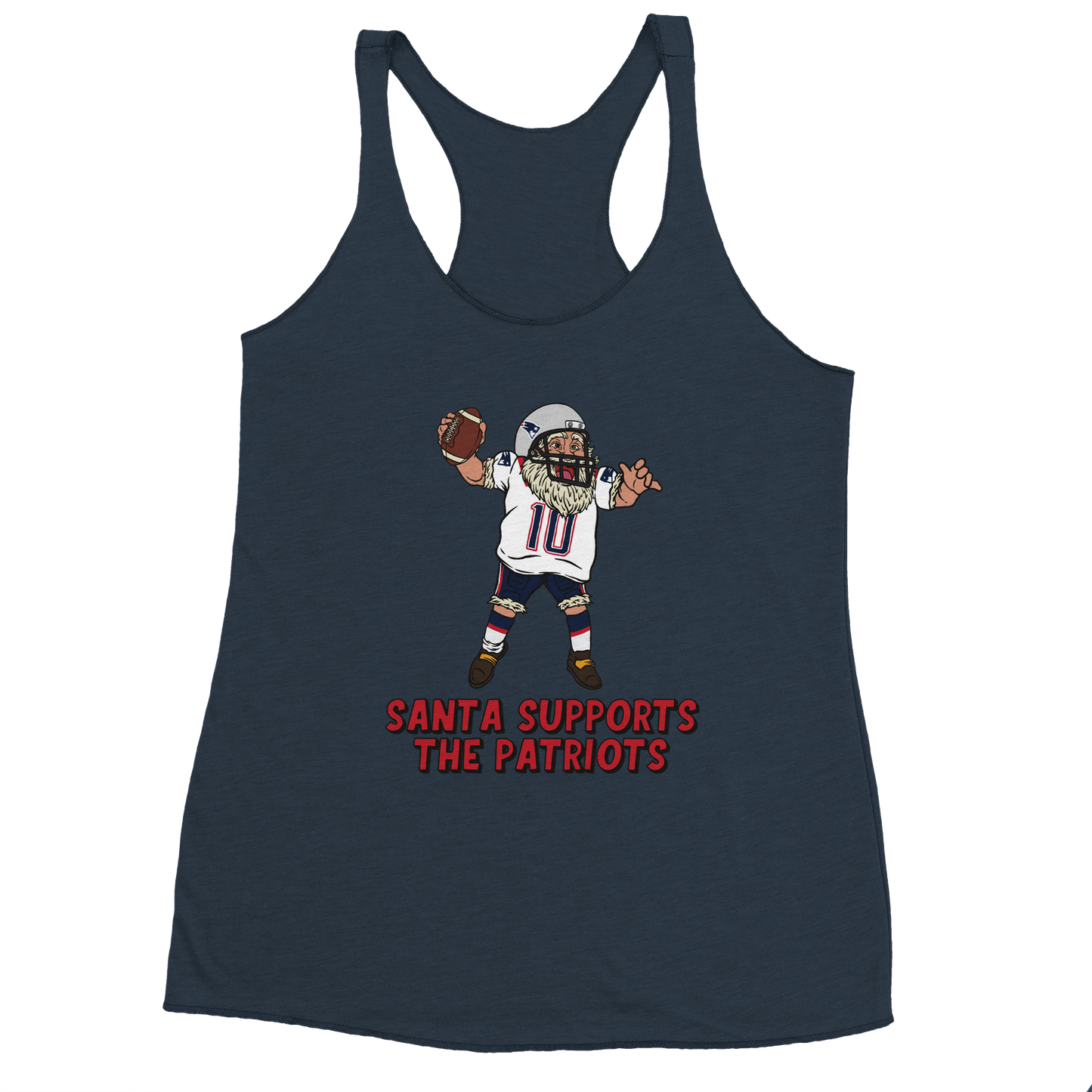 New England Patriots Women's Racerback Santa Tank Top