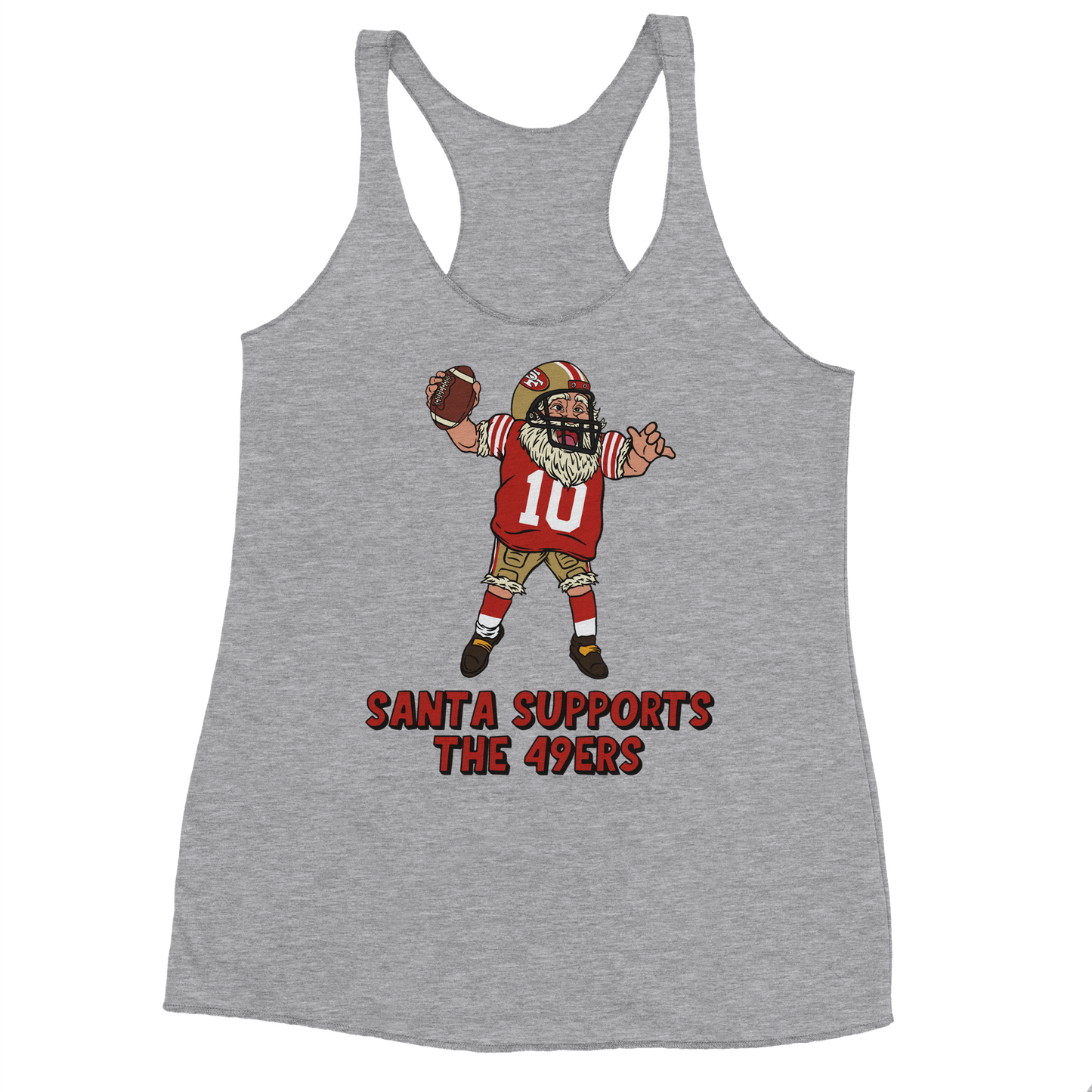 San Francisco 49ers Women's Racerback Santa Tank Top