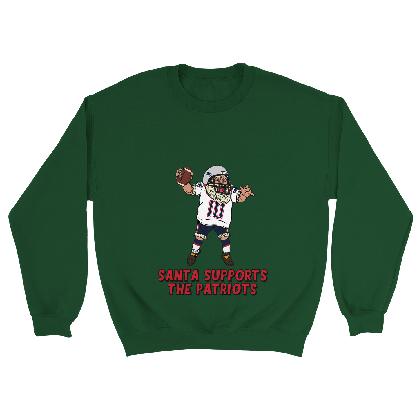 New England Patriots Unisex Crewneck Santa Sweatshirt