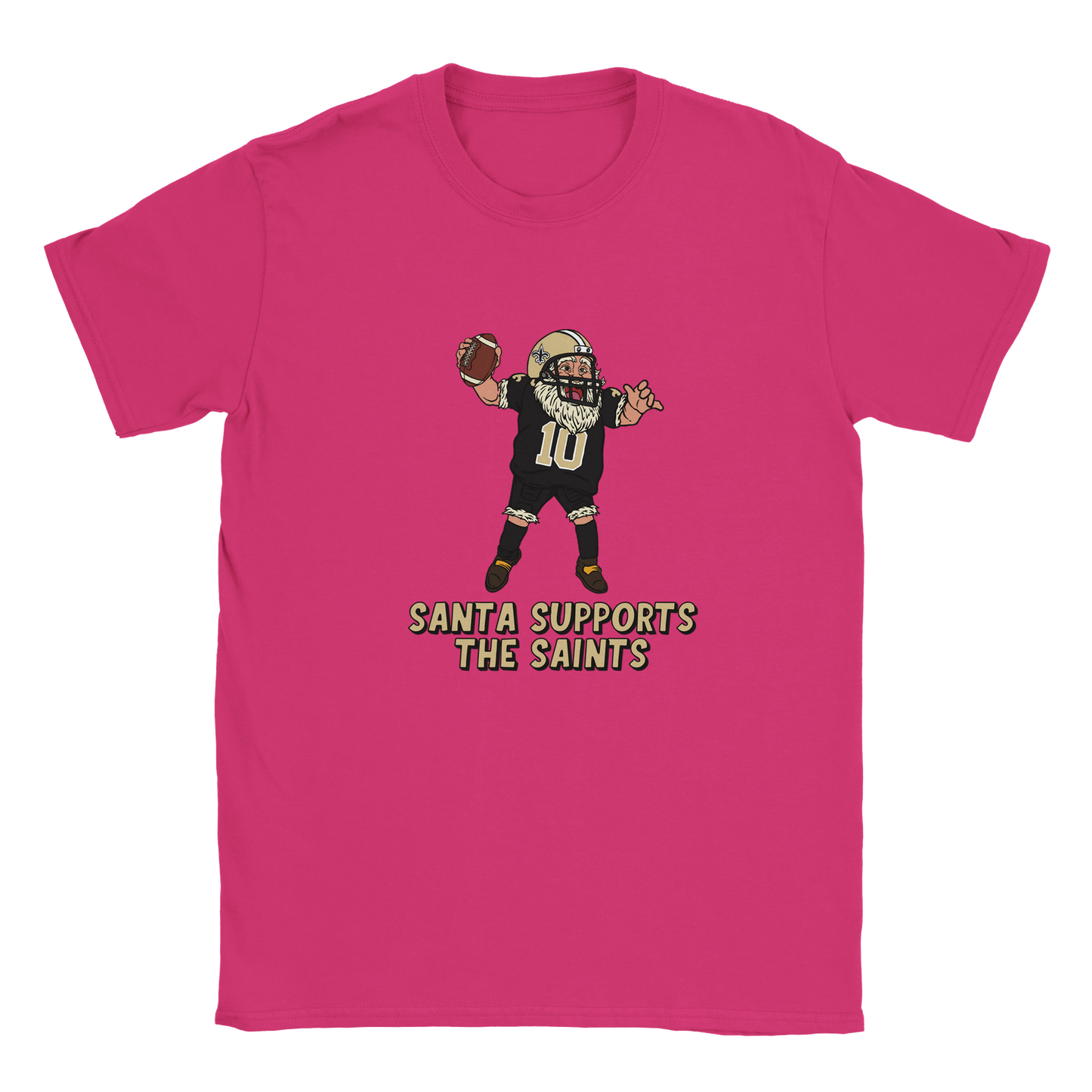 New Orleans Saints Kids Crewneck Santa T-shirt