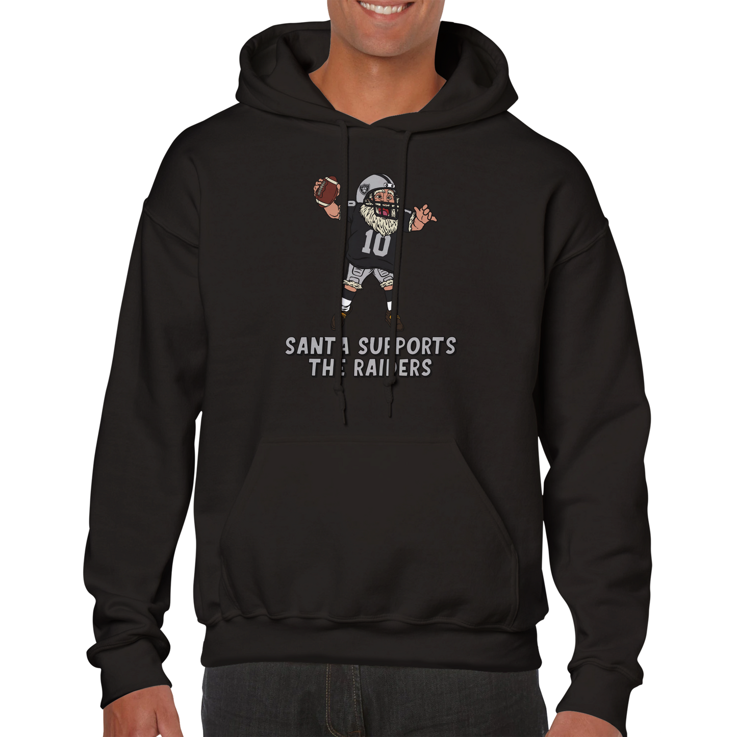 Las Vegas Raiders Unisex Pullover Santa Hoodie