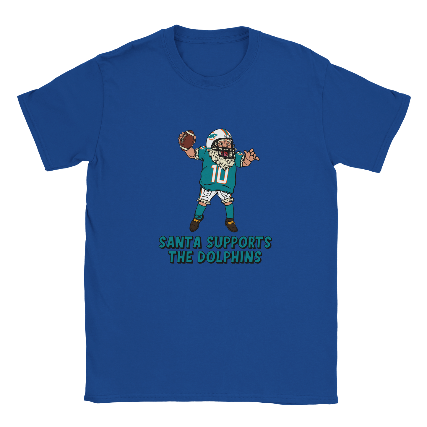 Miami Dolphins Kids Crewneck Santa T-shirt