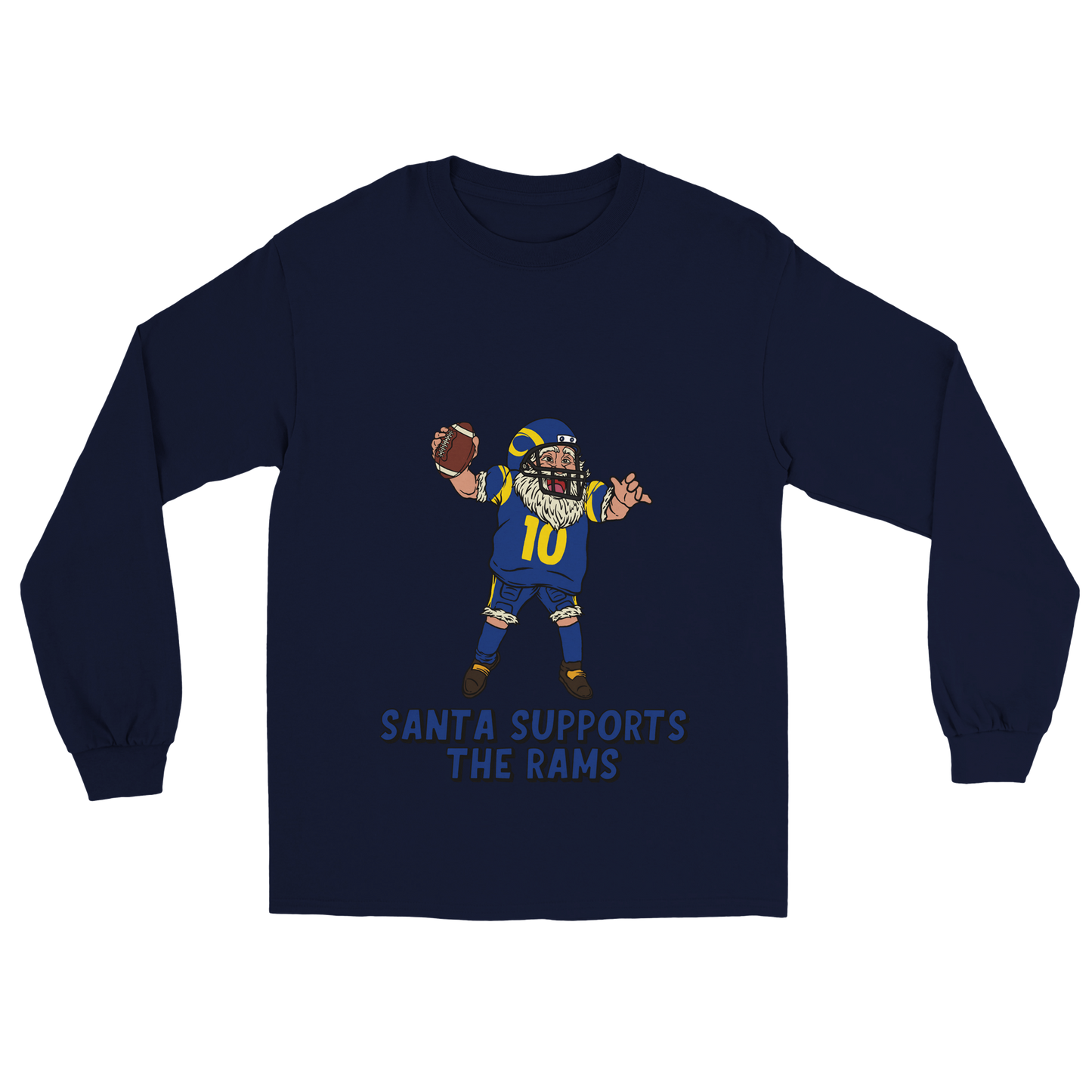 Los Angeles Rams Unisex Longsleeve Santa T-shirt