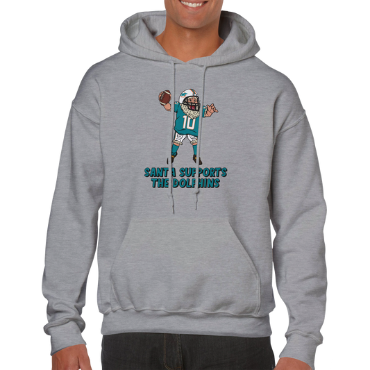 Miami Dolphins Unisex Pullover Santa Hoodie