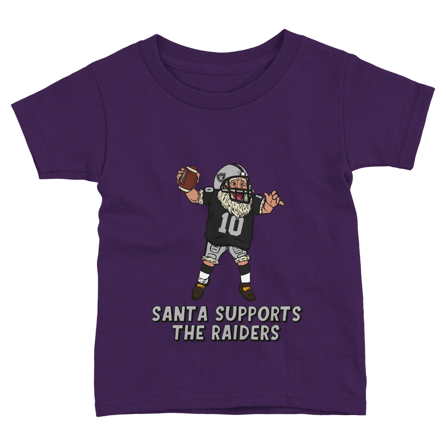 Las Vegas Raiders Toddler Fine Jersey Santa T-Shirt