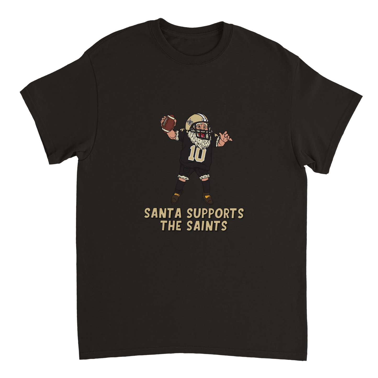 New Orleans Saints Unisex Crewneck Santa T-shirt