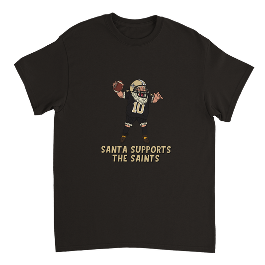 New Orleans Saints Unisex Crewneck Santa T-shirt