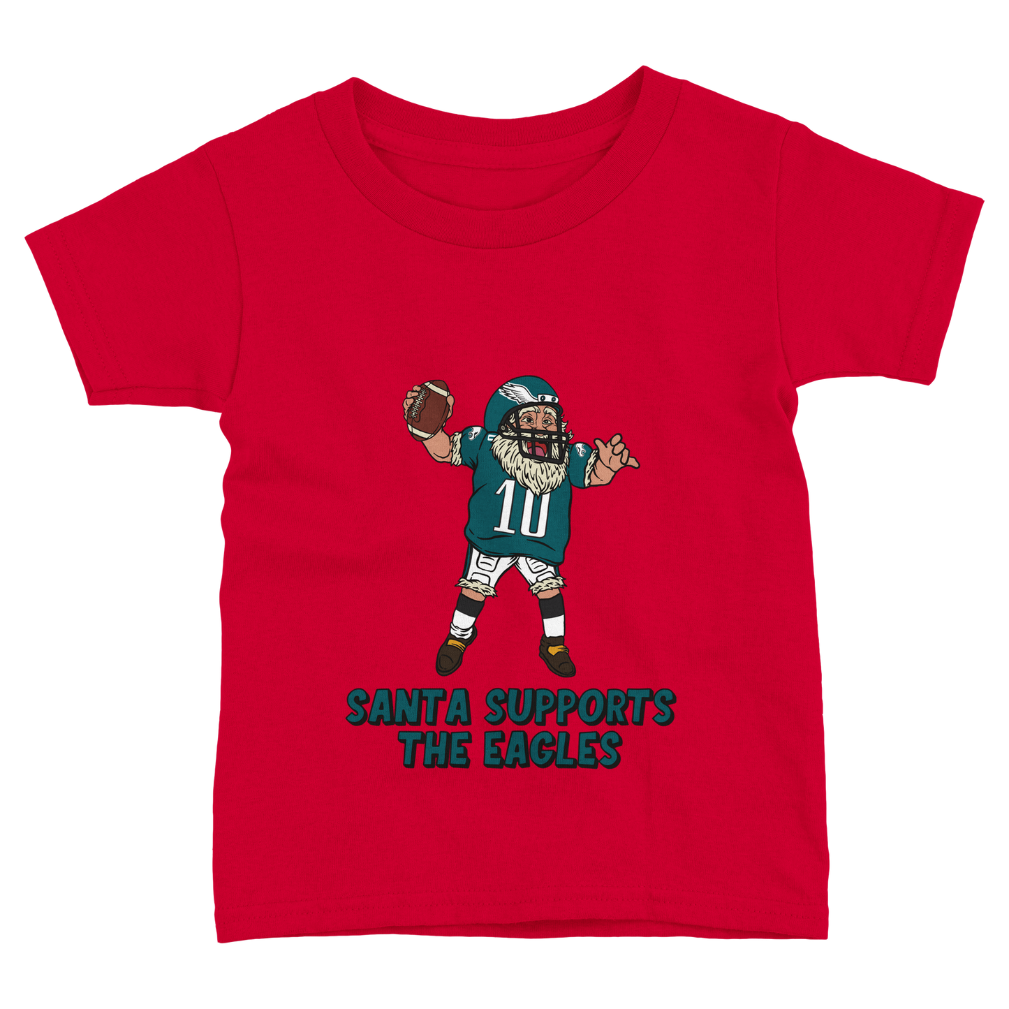 Philadelphia Eagles Toddler Fine Jersey Santa T-Shirt