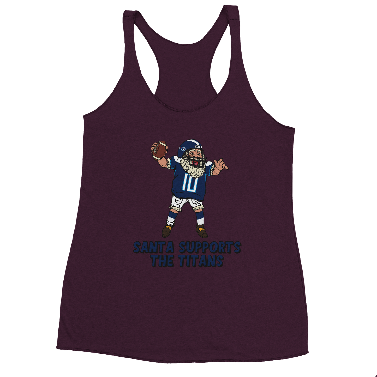 Tennessee Titans Women's Racerback Santa Tank Top